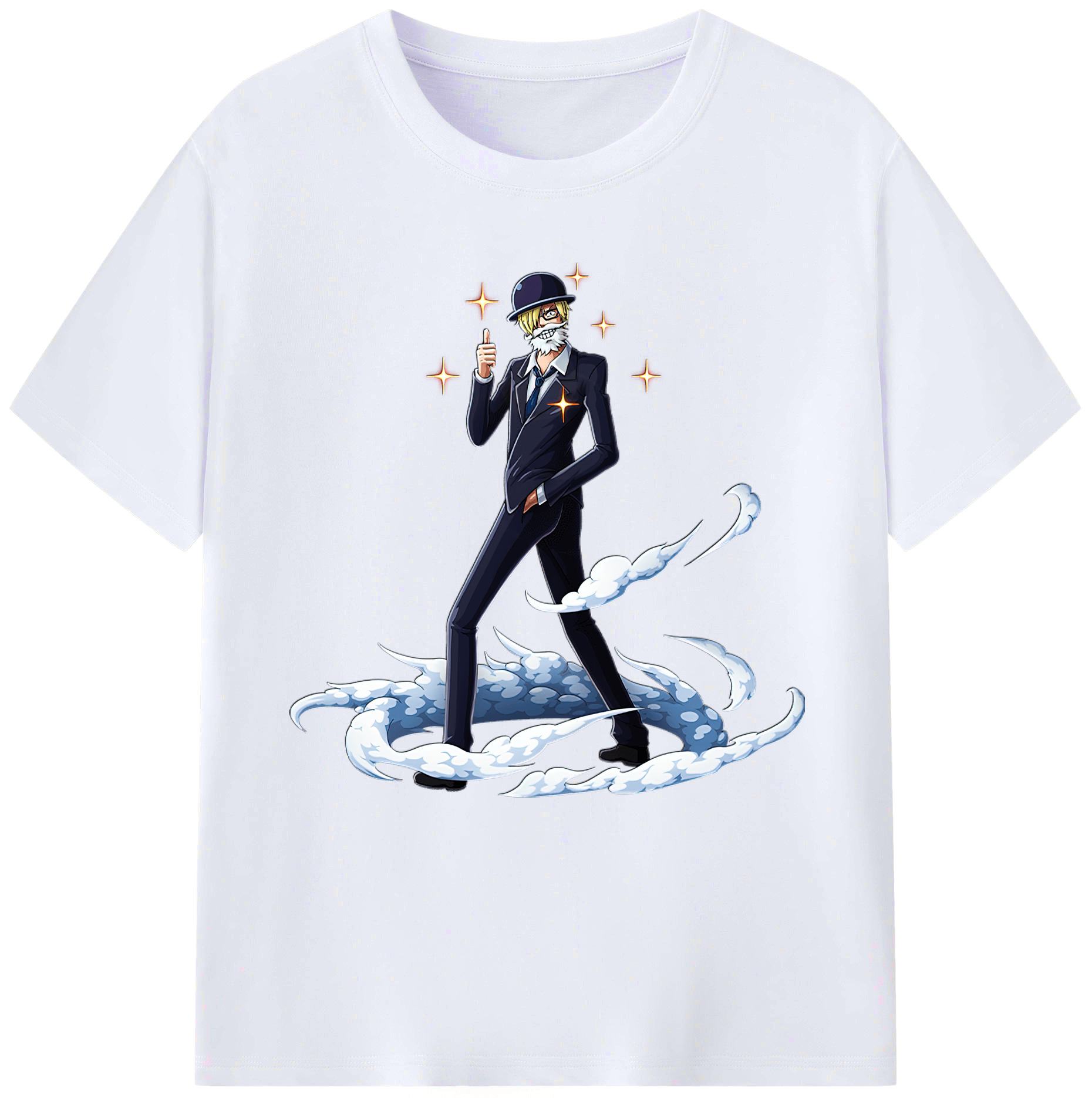 （画像用） ワンピース サンジ ONE PIECE Sanji レディースカジュアルプリントTシャツ（綿100％）