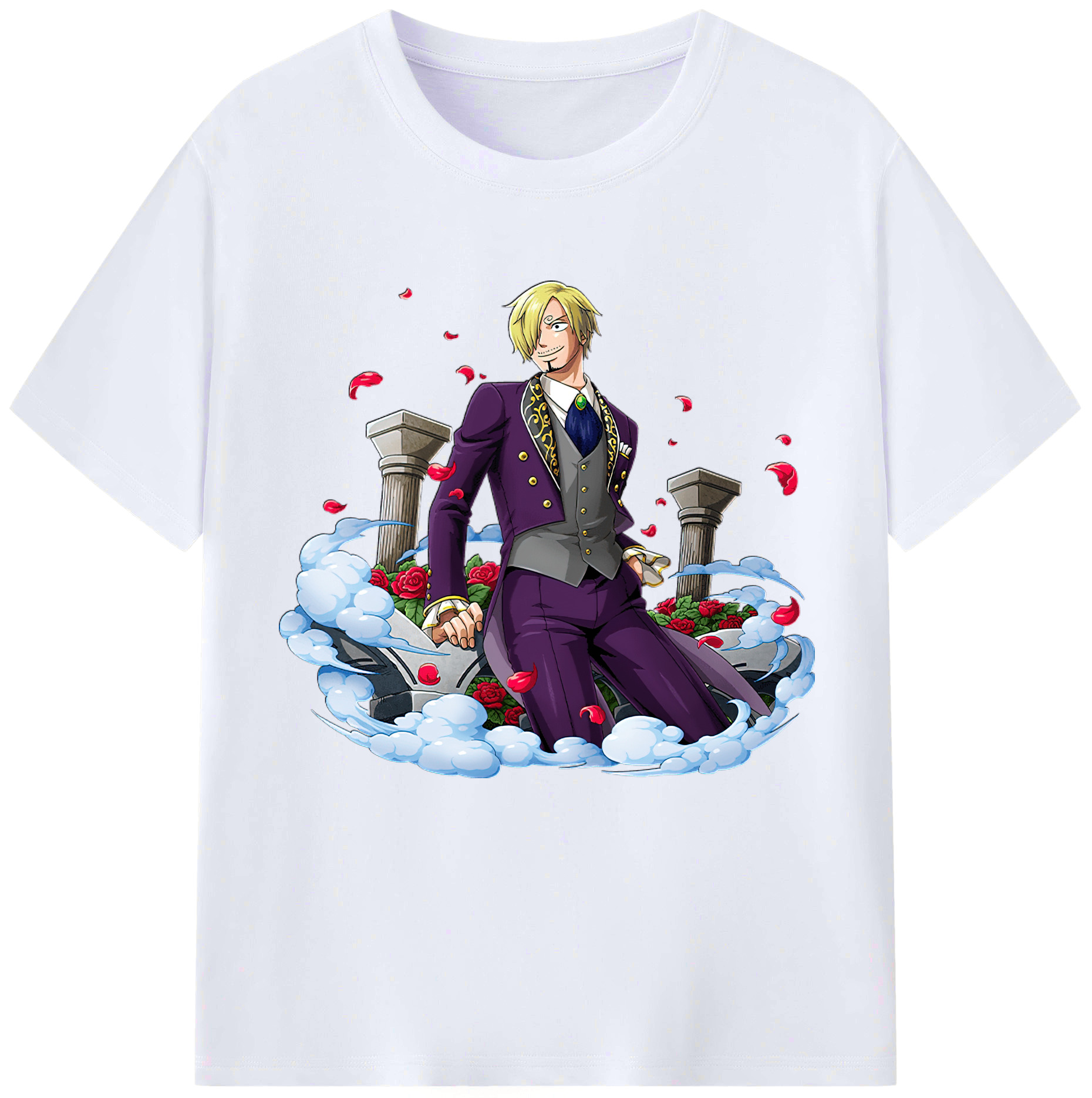 （画像用） ワンピース サンジ ONE PIECE Sanji レディースカジュアルプリントTシャツ（綿100％）
