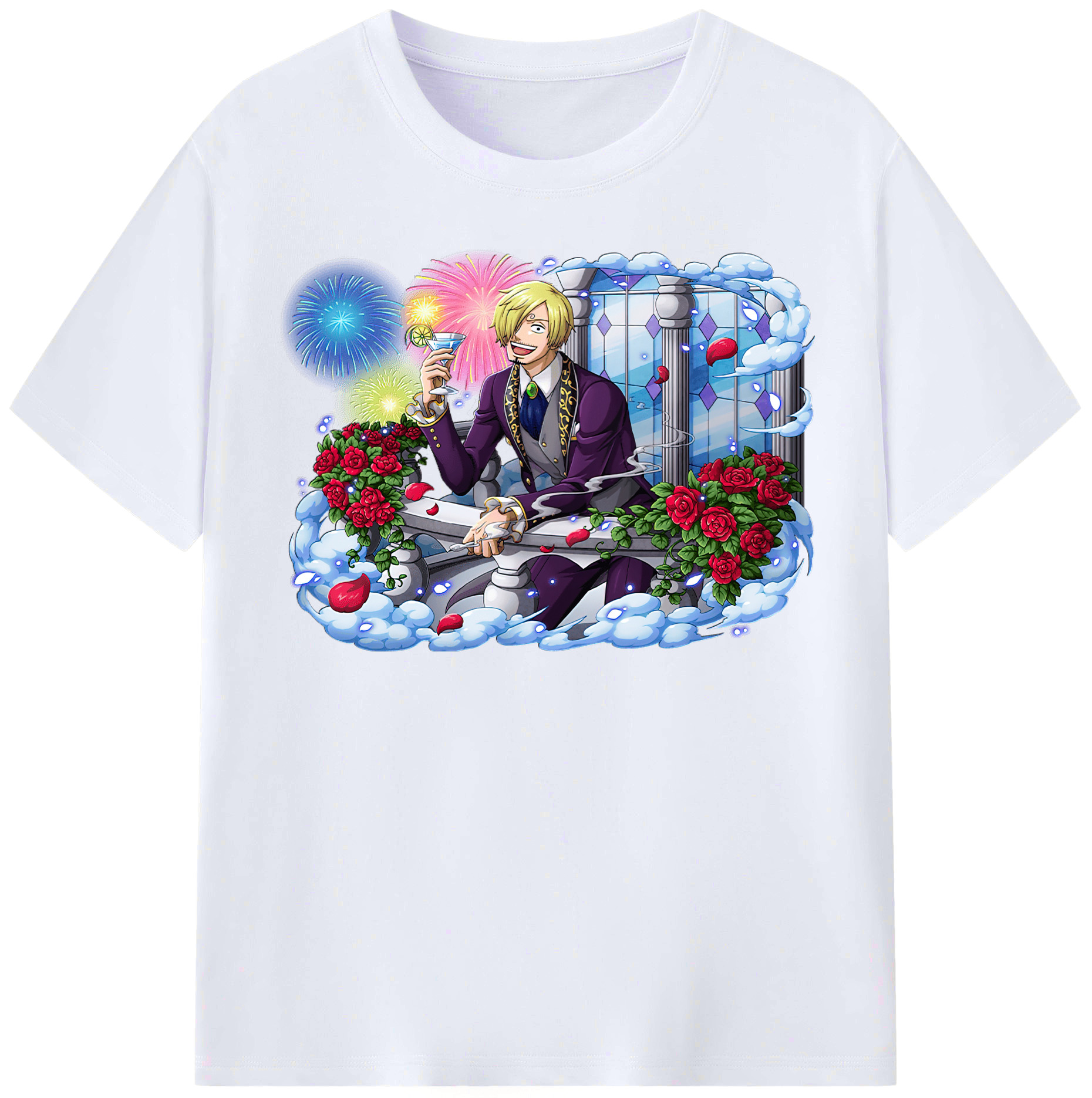 （画像用） ワンピース サンジ ONE PIECE Sanji レディースカジュアルプリントTシャツ（綿100％）