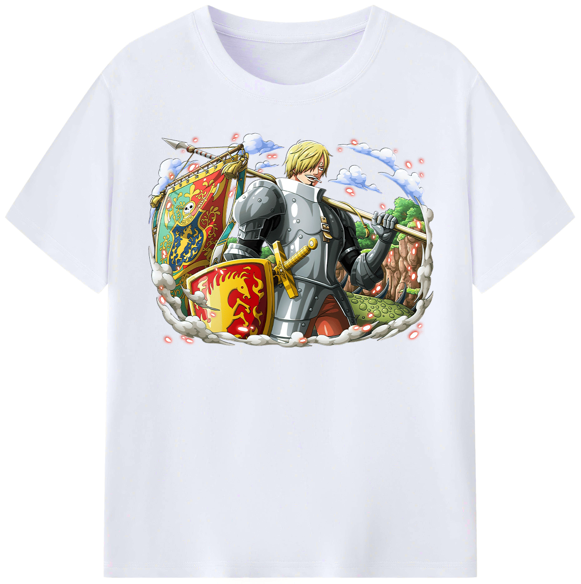（画像用） ワンピース サンジ ONE PIECE Sanji レディースカジュアルプリントTシャツ（綿100％）