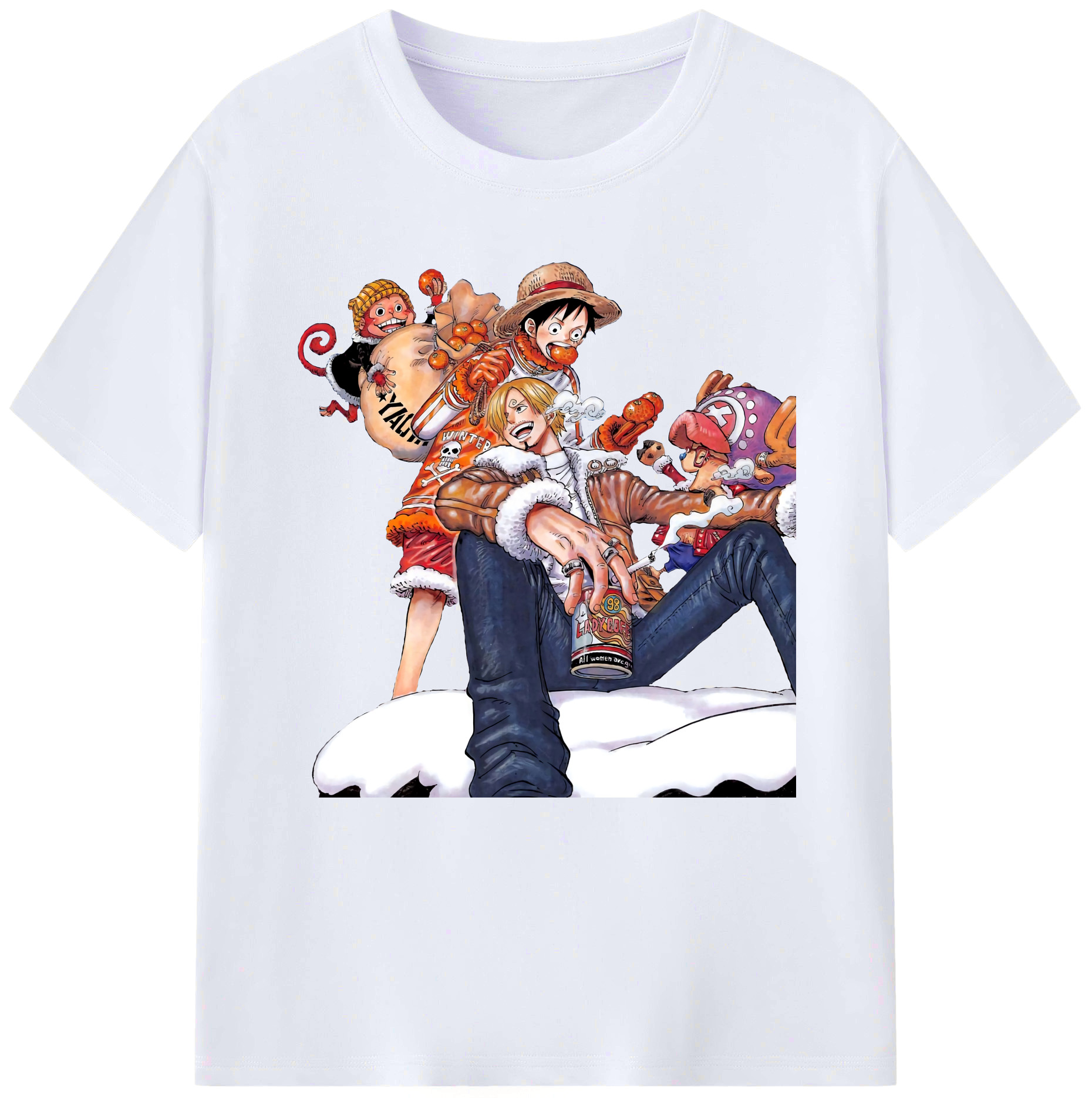 （画像用） ワンピース サンジ ONE PIECE Sanji レディースカジュアルプリントTシャツ（綿100％）