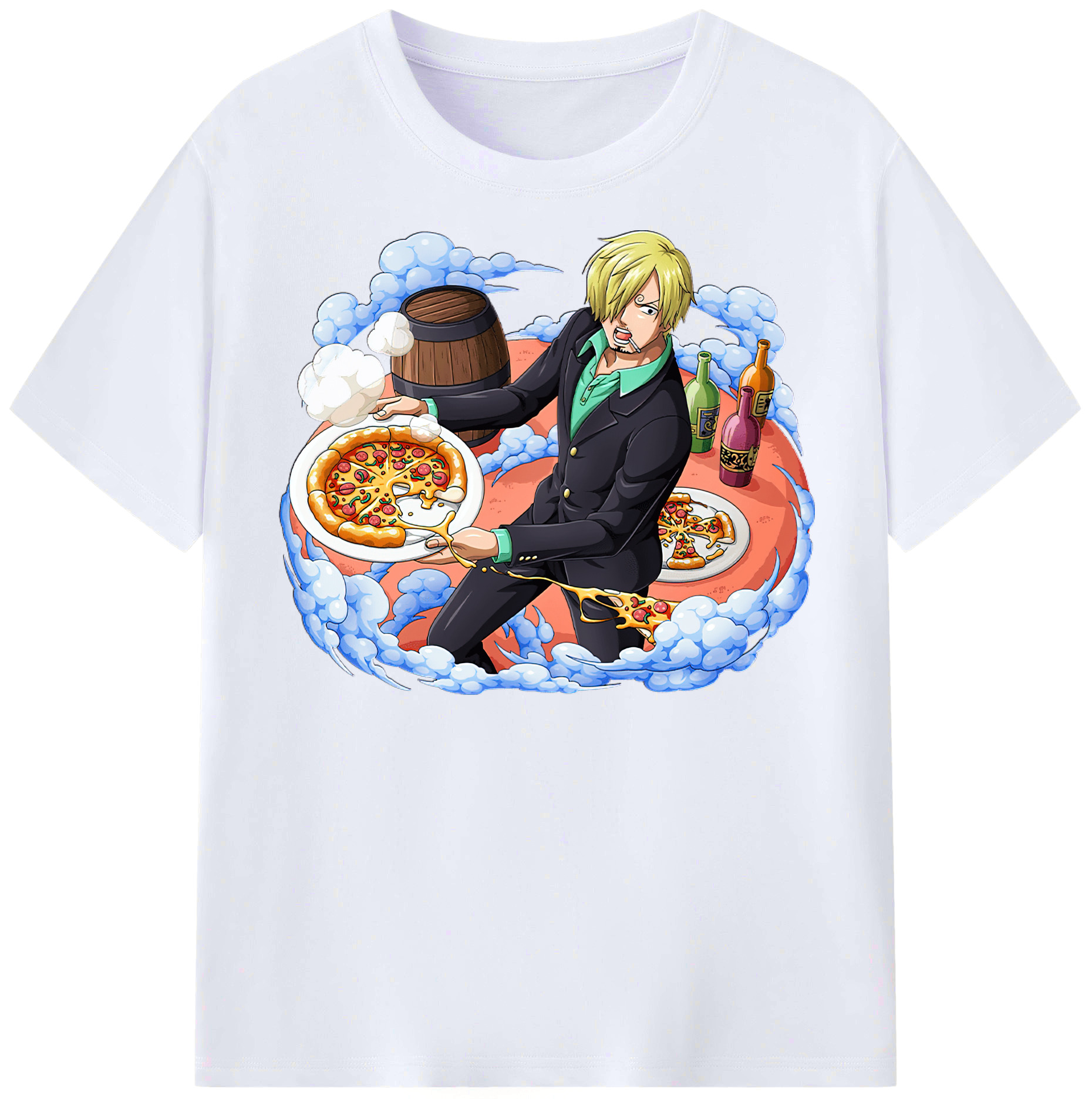 （画像用） ワンピース サンジ ONE PIECE Sanji レディースカジュアルプリントTシャツ（綿100％）