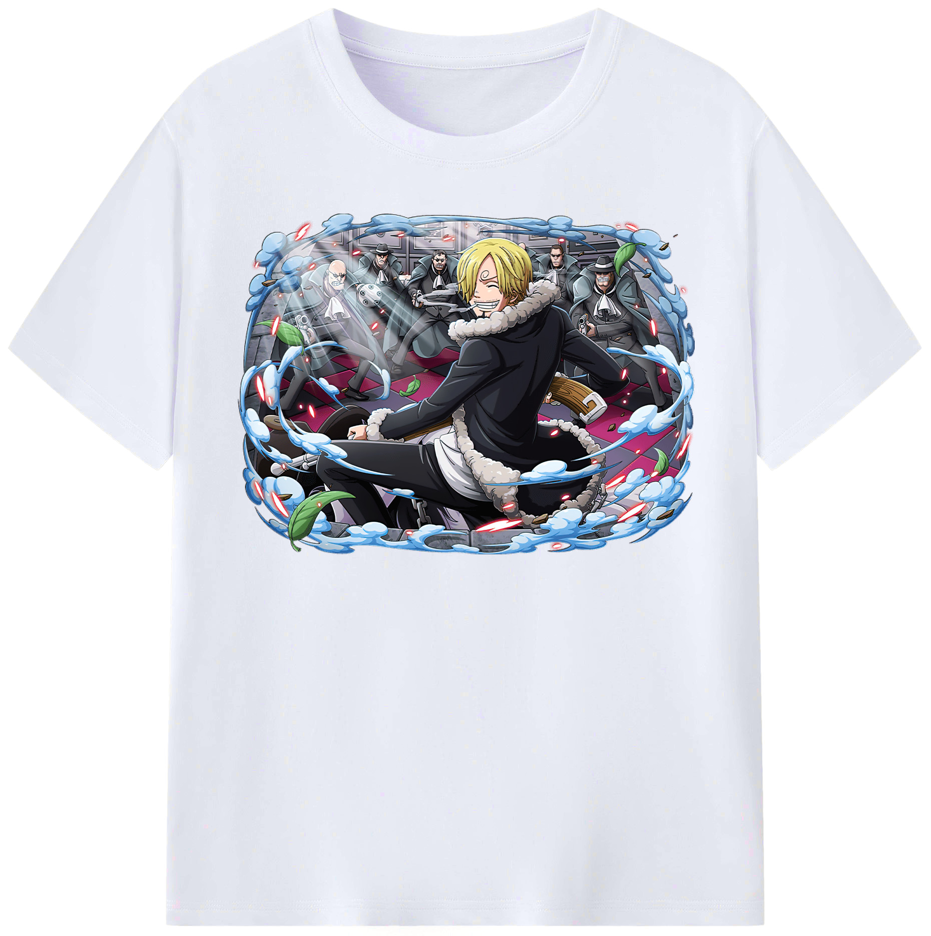 （画像用） ワンピース サンジ ONE PIECE Sanji レディースカジュアルプリントTシャツ（綿100％）