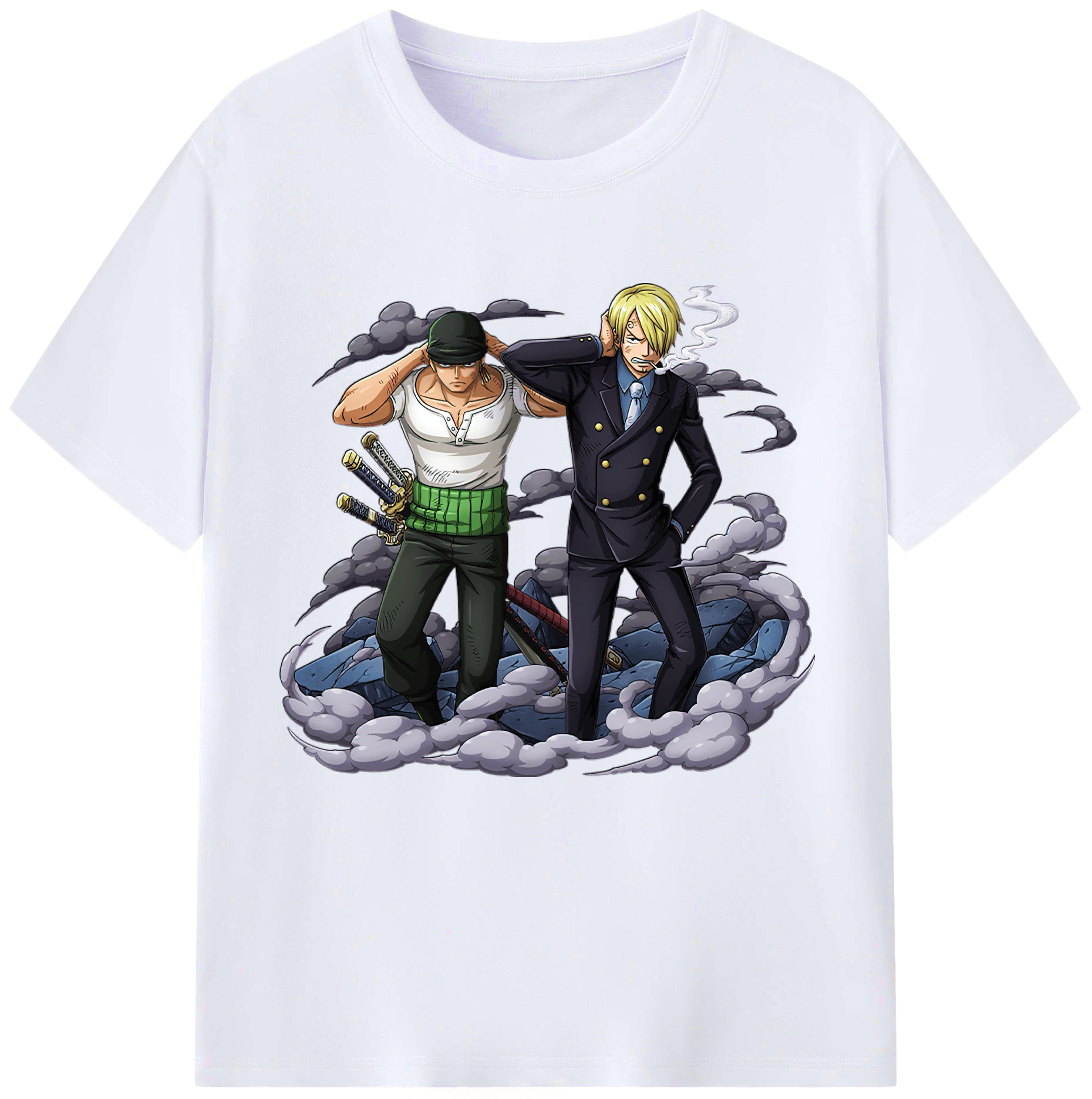 （画像用） ワンピース サンジ ONE PIECE Sanji レディースカジュアルプリントTシャツ（綿100％）