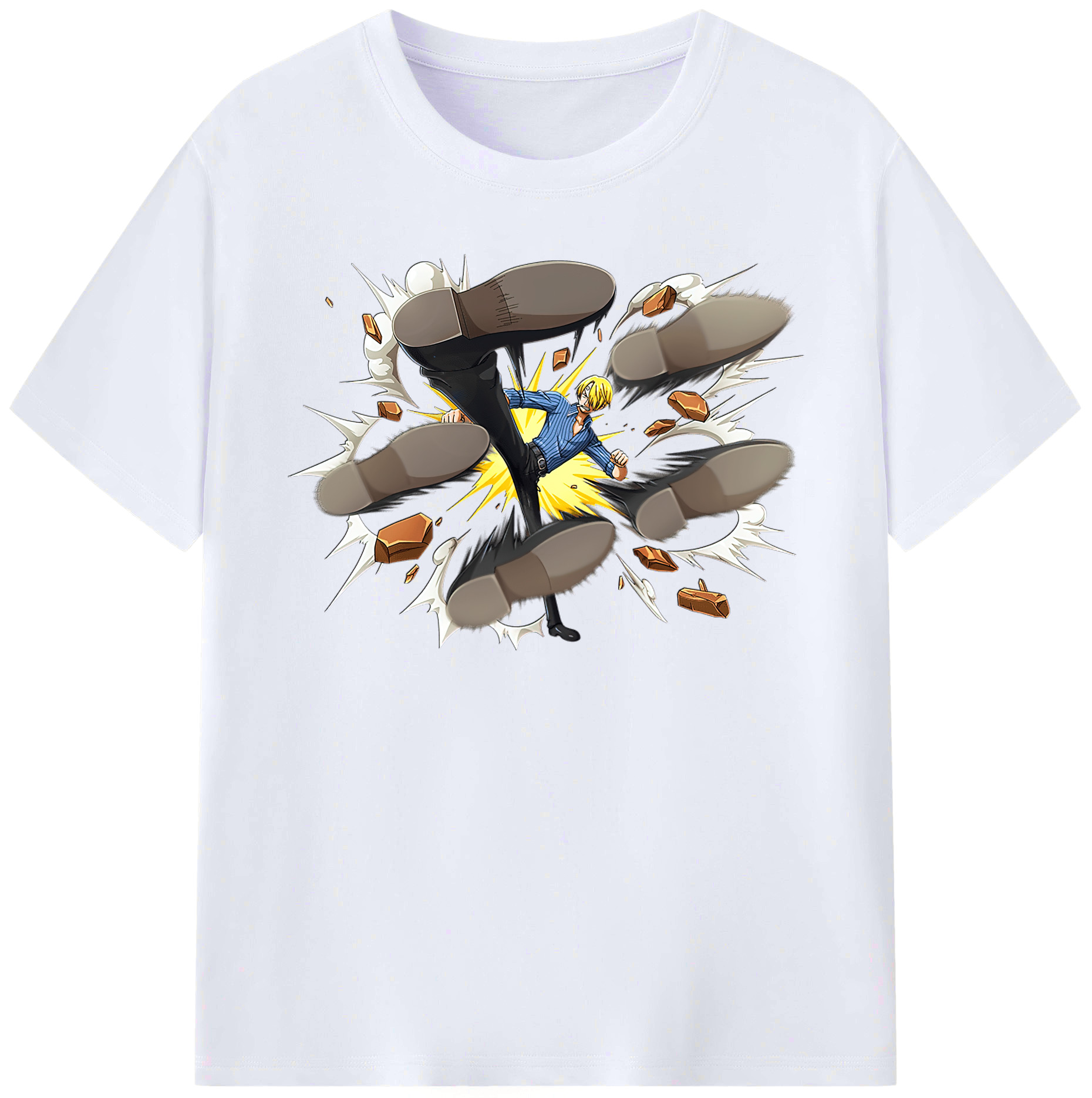 （画像用） ワンピース サンジ ONE PIECE Sanji レディースカジュアルプリントTシャツ（綿100％）