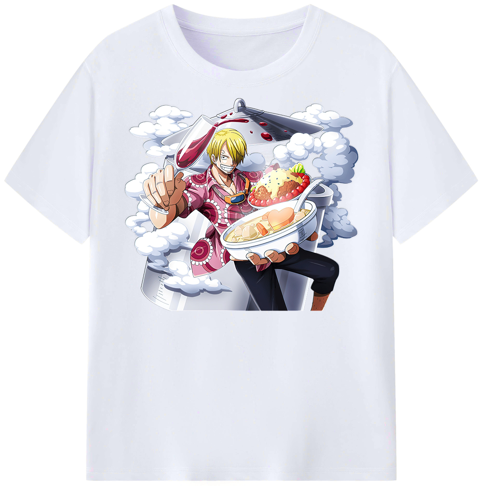 （画像用） ワンピース サンジ ONE PIECE Sanji レディースカジュアルプリントTシャツ（綿100％）