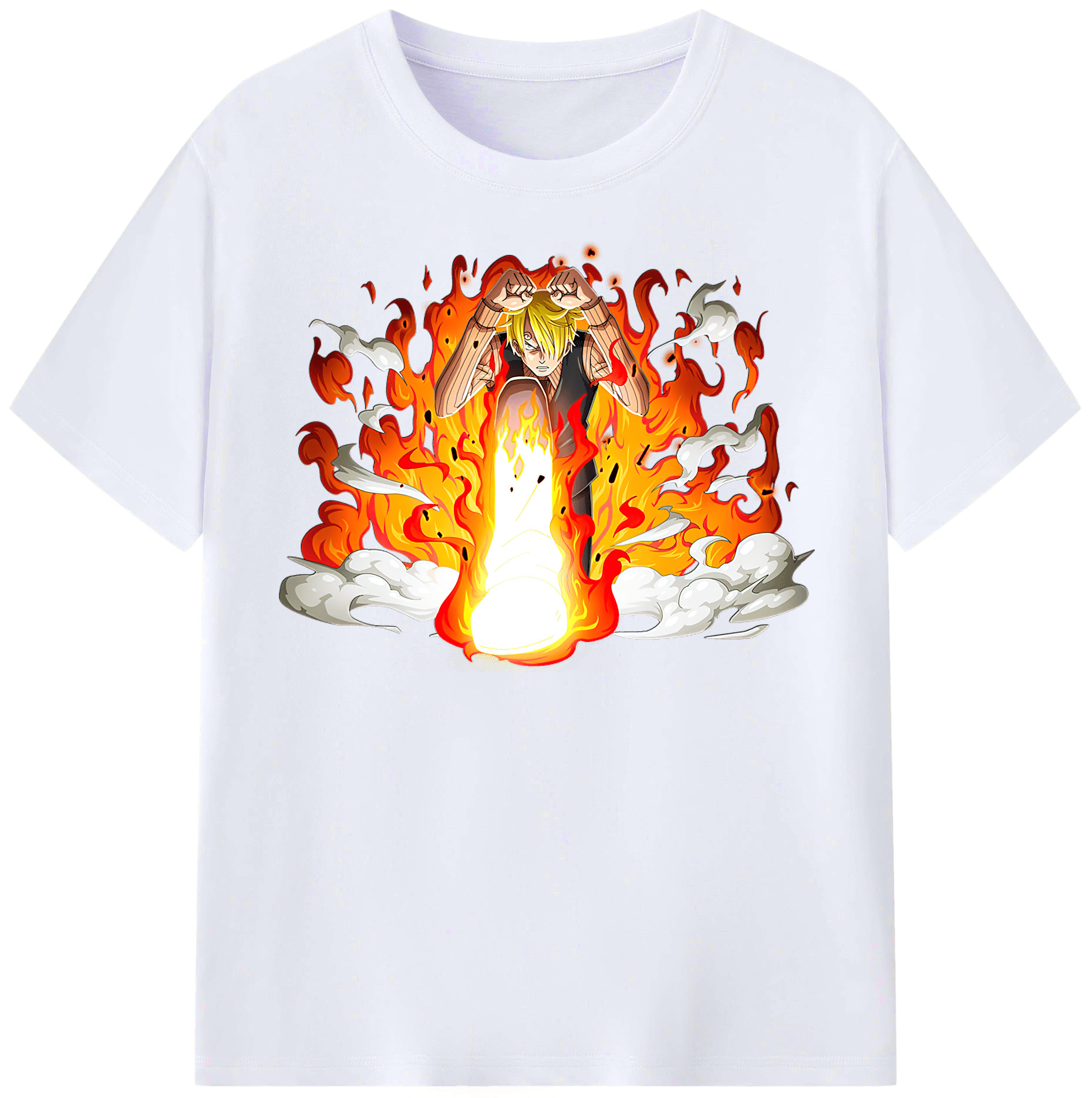 （画像用） ワンピース サンジ ONE PIECE Sanji レディースカジュアルプリントTシャツ（綿100％）
