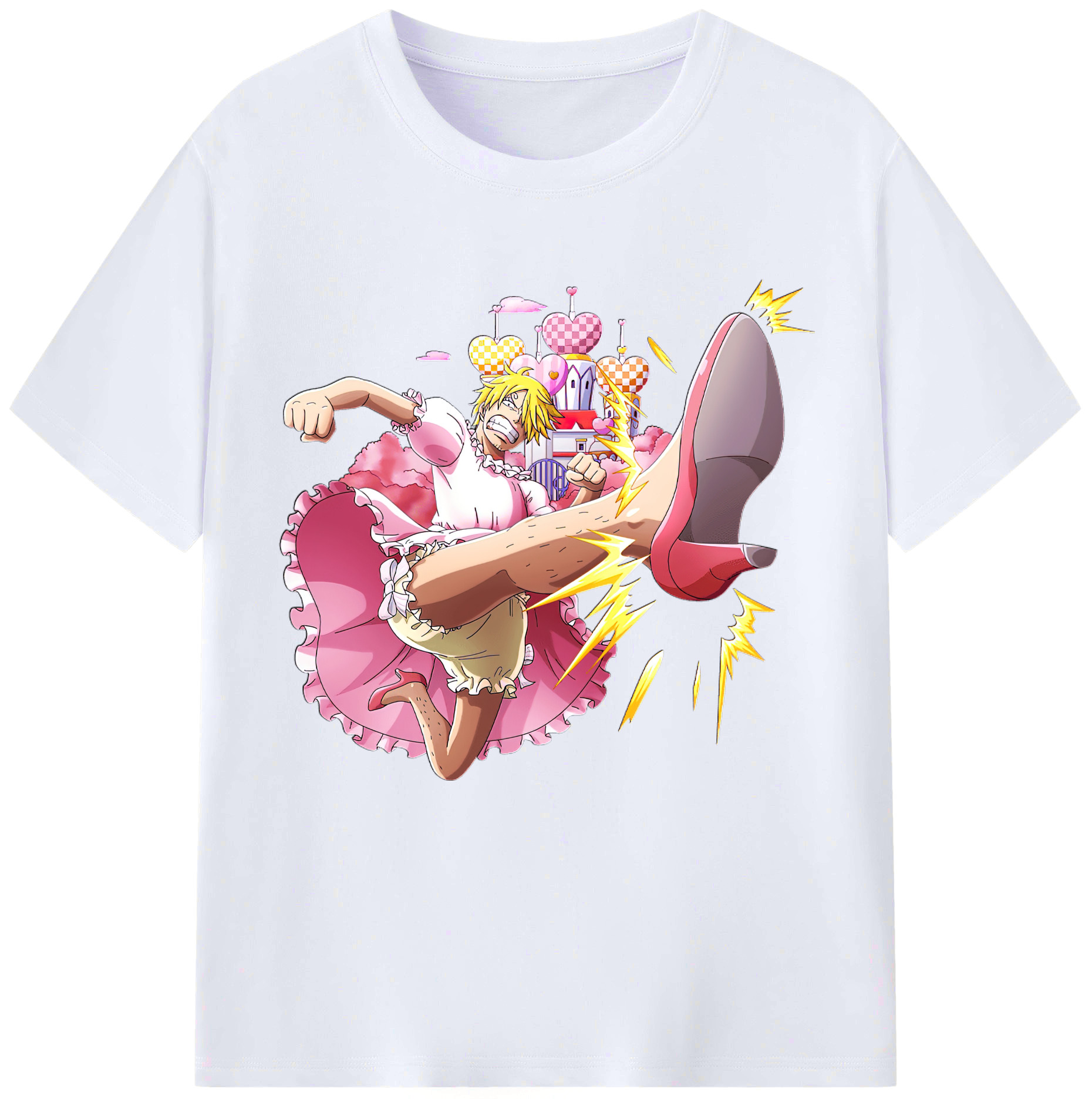 （画像用） ワンピース サンジ ONE PIECE Sanji レディースカジュアルプリントTシャツ（綿100％）