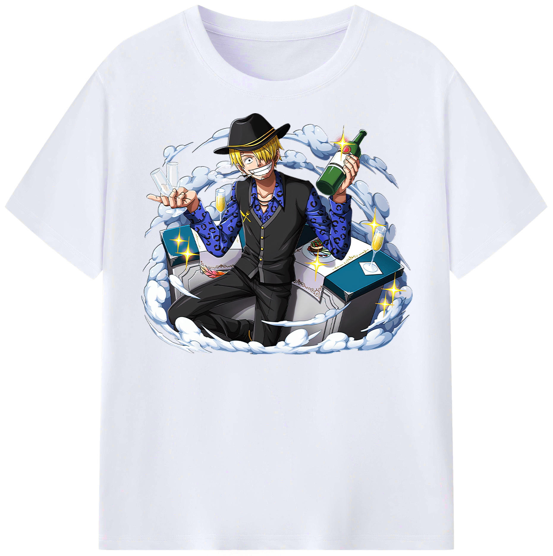 （画像用） ワンピース サンジ ONE PIECE Sanji レディースカジュアルプリントTシャツ（綿100％）