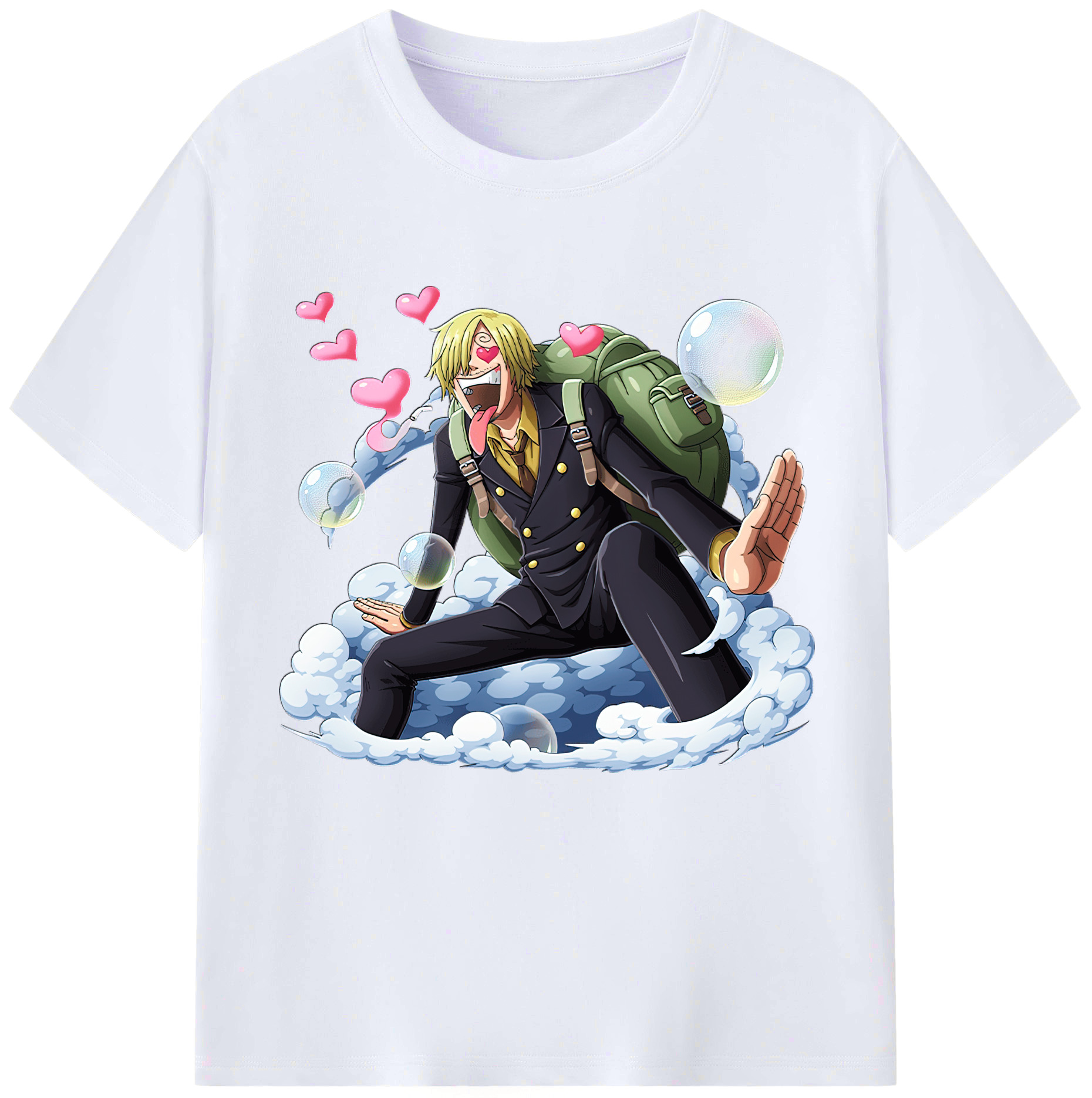 （画像用） ワンピース サンジ ONE PIECE Sanji レディースカジュアルプリントTシャツ（綿100％）
