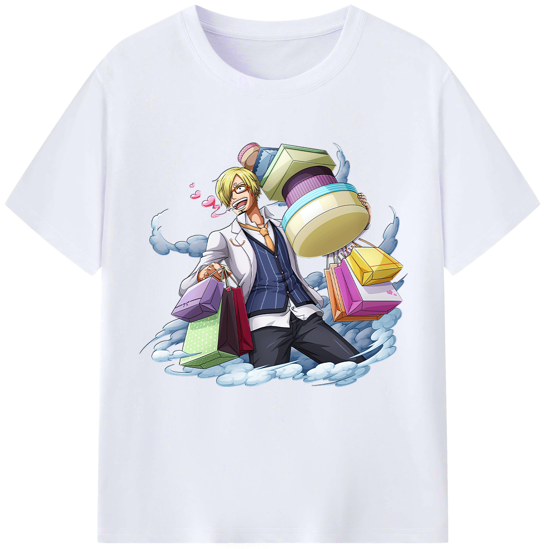 （画像用） ワンピース サンジ ONE PIECE Sanji レディースカジュアルプリントTシャツ（綿100％）