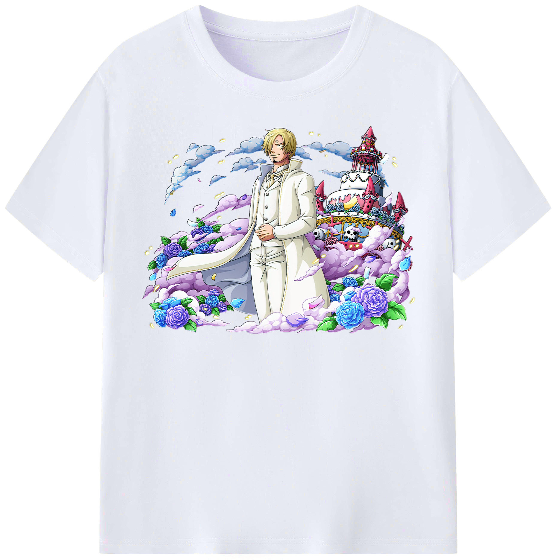 （画像用） ワンピース サンジ ONE PIECE Sanji レディースカジュアルプリントTシャツ（綿100％）
