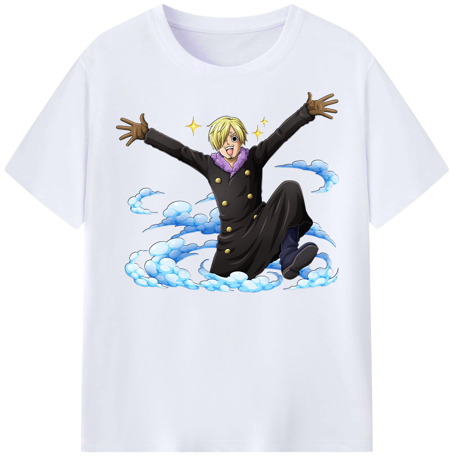 （画像用） ワンピース サンジ ONE PIECE Sanji レディースカジュアルプリントTシャツ（綿100％）