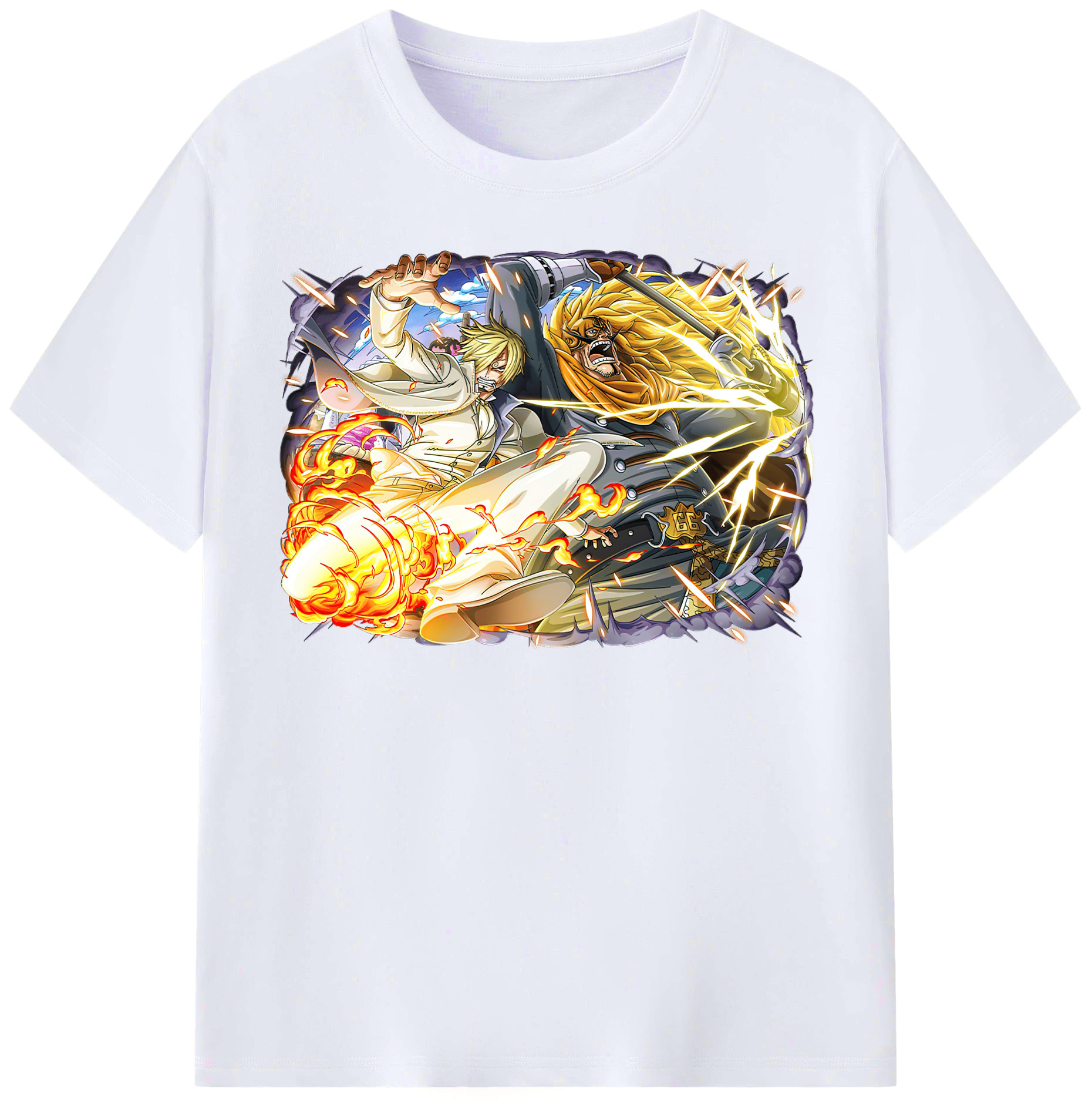 （画像用） ワンピース サンジ ONE PIECE Sanji レディースカジュアルプリントTシャツ（綿100％）