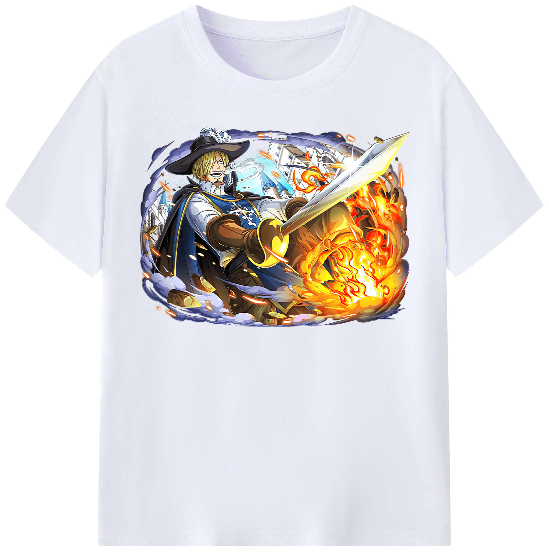 （画像用） ワンピース サンジ ONE PIECE Sanji レディースカジュアルプリントTシャツ（綿100％）