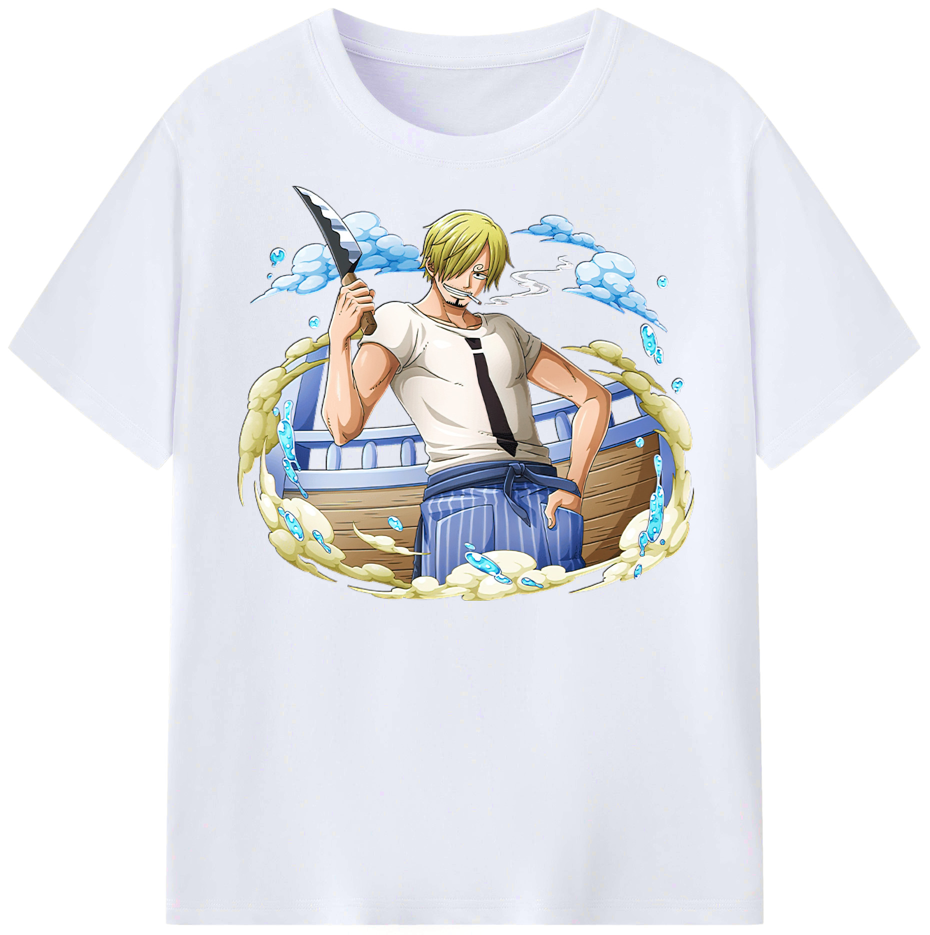 （画像用） ワンピース サンジ ONE PIECE Sanji レディースカジュアルプリントTシャツ（綿100％）