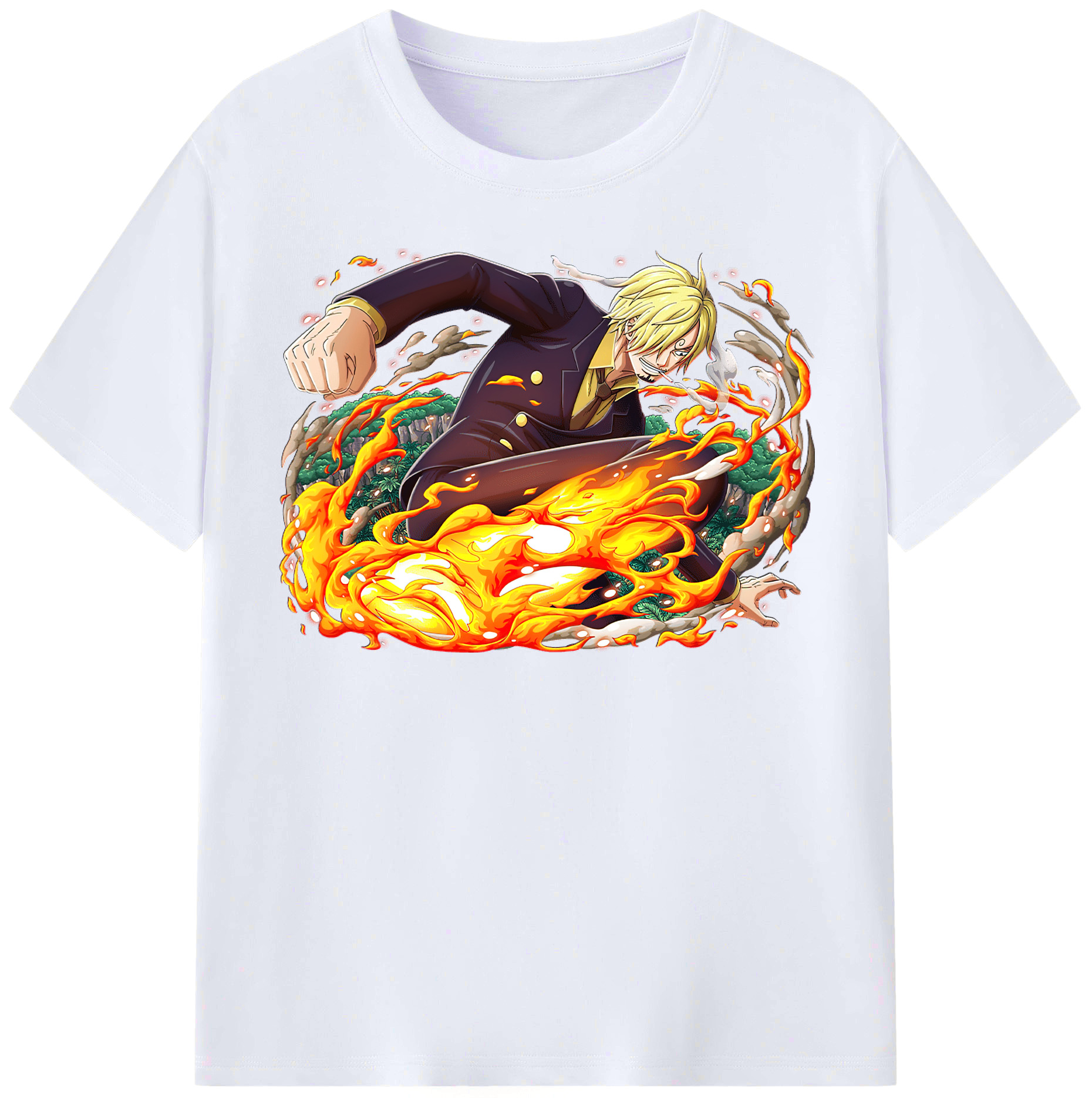 （画像用） ワンピース サンジ ONE PIECE Sanji レディースカジュアルプリントTシャツ（綿100％）