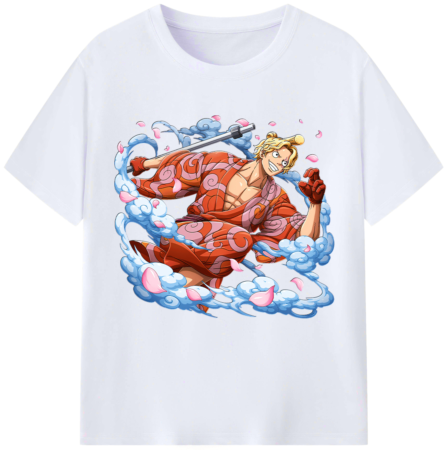 （画像用） ワンピース サンジ ONE PIECE Sanji レディースカジュアルプリントTシャツ（綿100％）