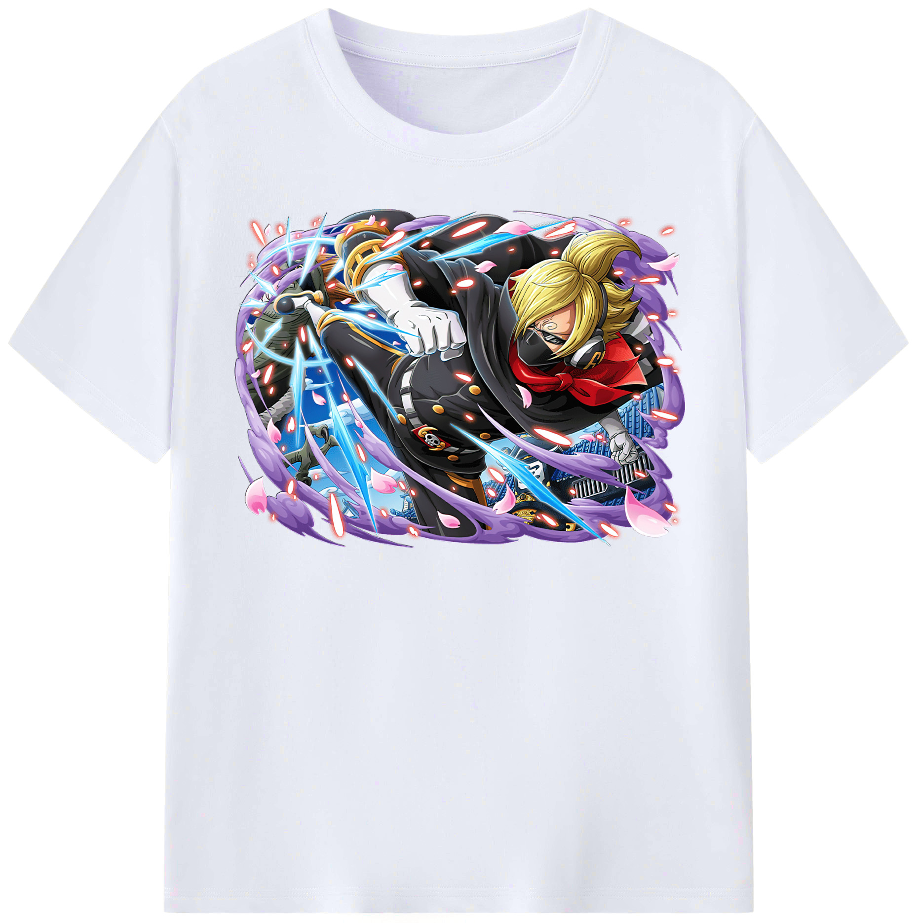 （画像用） ワンピース サンジ ONE PIECE Sanji レディースカジュアルプリントTシャツ（綿100％）
