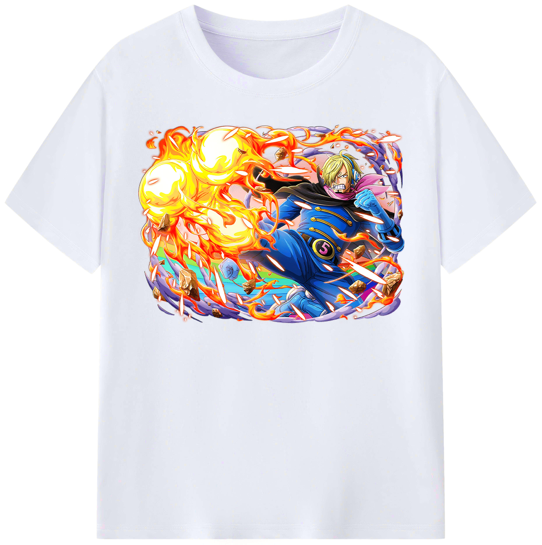 （画像用） ワンピース サンジ ONE PIECE Sanji レディースカジュアルプリントTシャツ（綿100％）