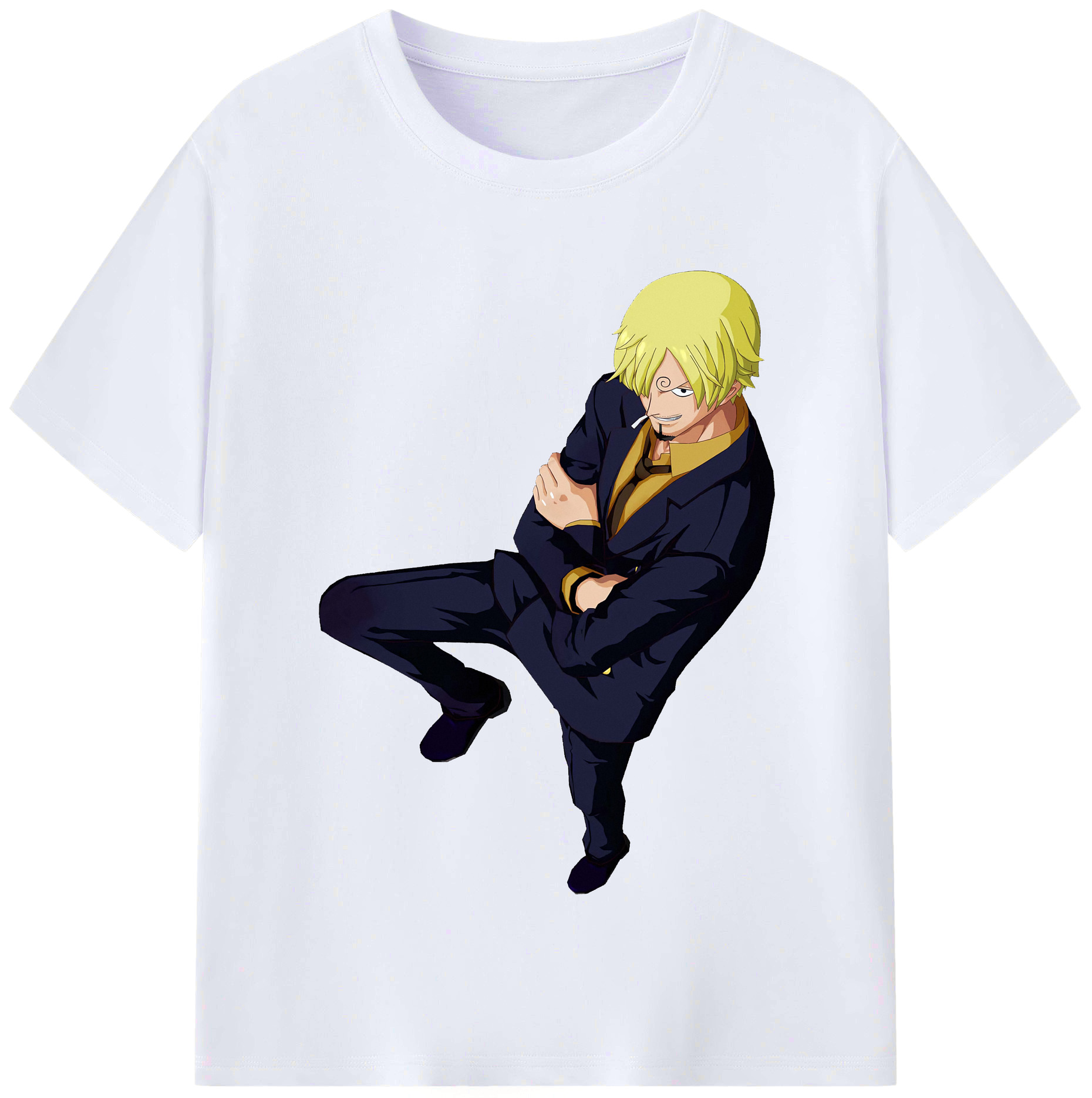 （画像用） ワンピース サンジ ONE PIECE Sanji レディースカジュアルプリントTシャツ（綿100％）