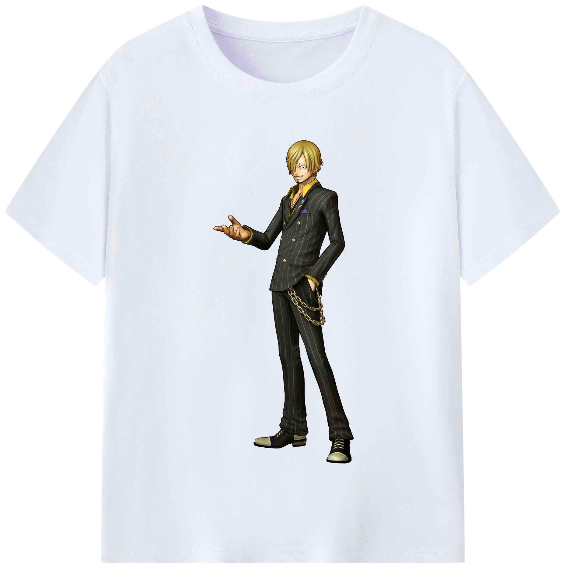 （画像用） ワンピース サンジ ONE PIECE Sanji レディースカジュアルプリントTシャツ（綿100％）