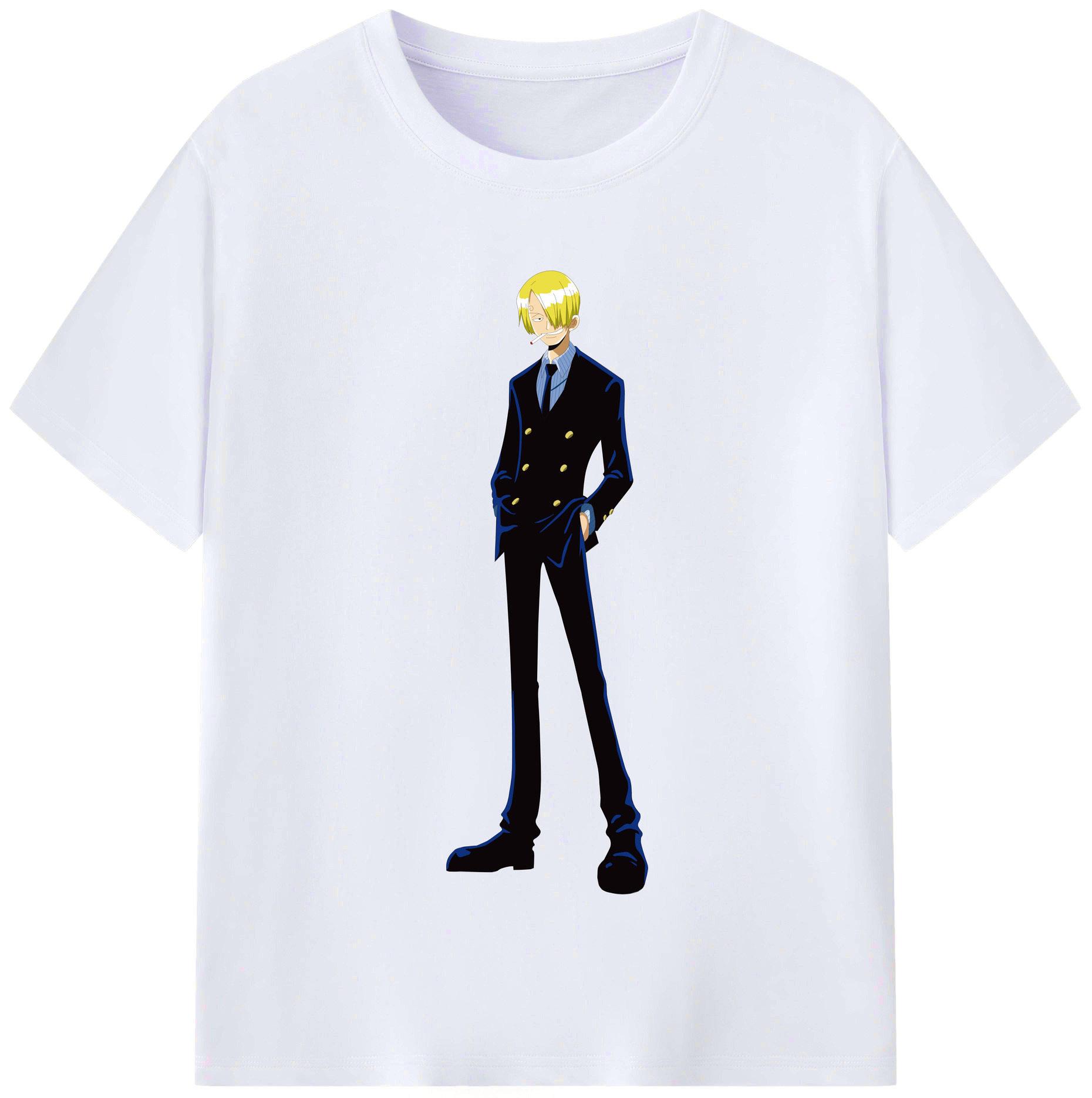 （画像用） ワンピース サンジ ONE PIECE Sanji レディースカジュアルプリントTシャツ（綿100％）