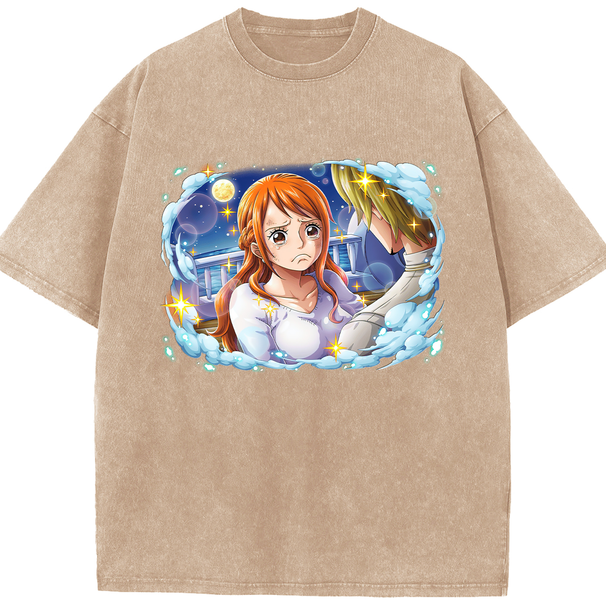 ワンピース ナミ ONE PIECE Nami 綿100% ヴィンテージ風 半袖Tシャツ（フロントプリント）