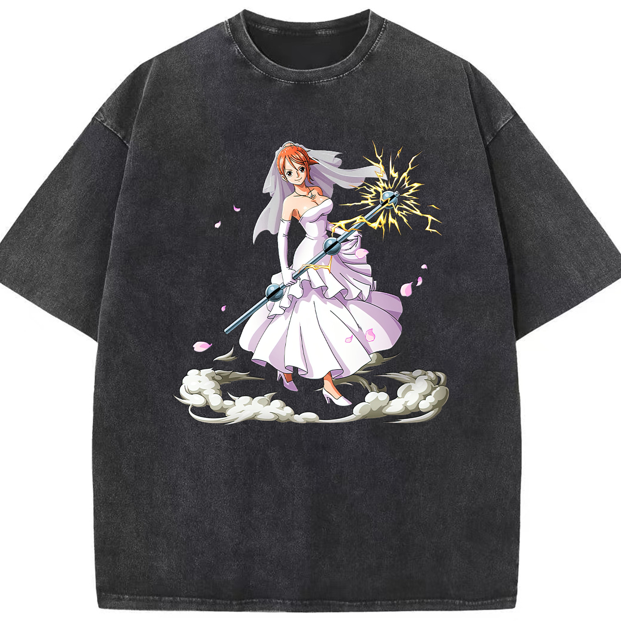 ワンピース ナミ ONE PIECE Nami 綿100% ヴィンテージ風 半袖Tシャツ（フロントプリント）