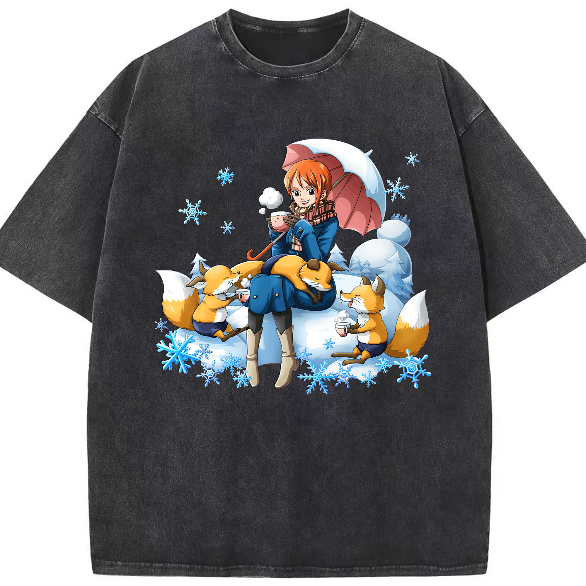 ワンピース ナミ ONE PIECE Nami 綿100% ヴィンテージ風 半袖Tシャツ（フロントプリント）