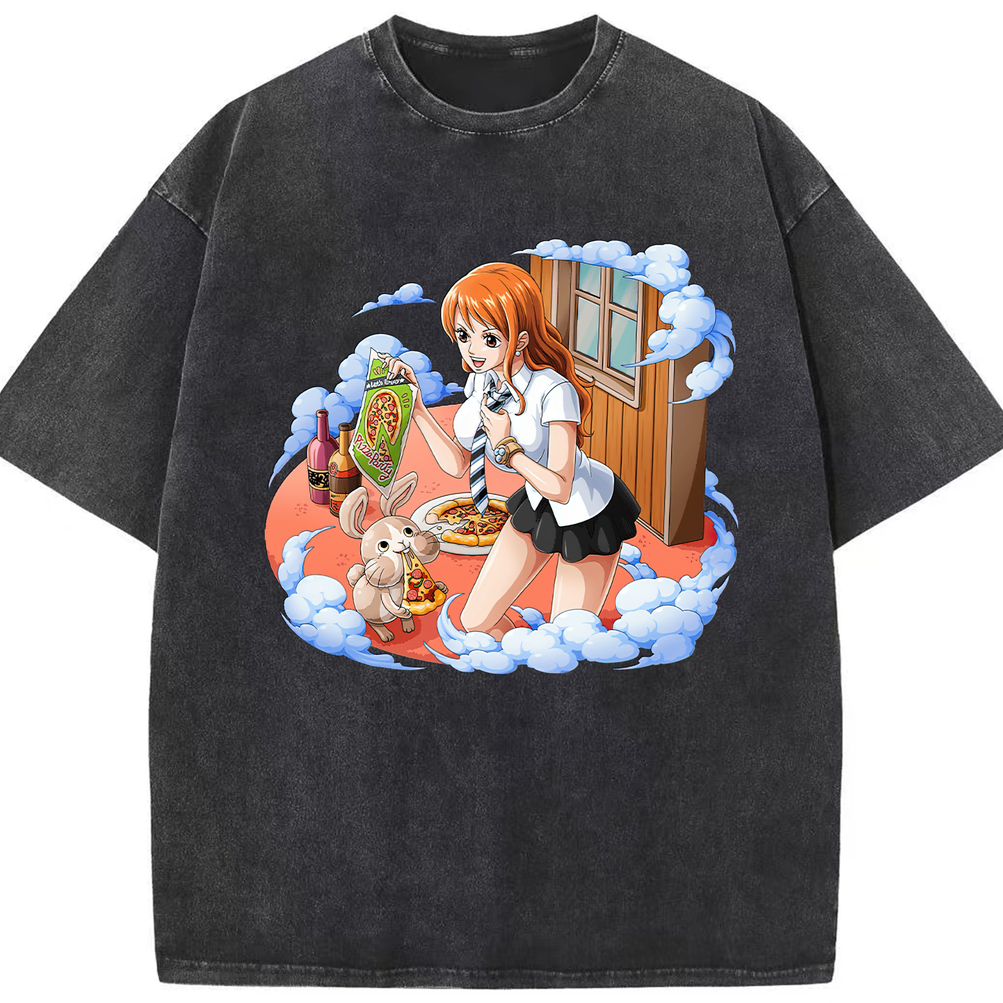 ワンピース ナミ ONE PIECE Nami 綿100% ヴィンテージ風 半袖Tシャツ（フロントプリント）