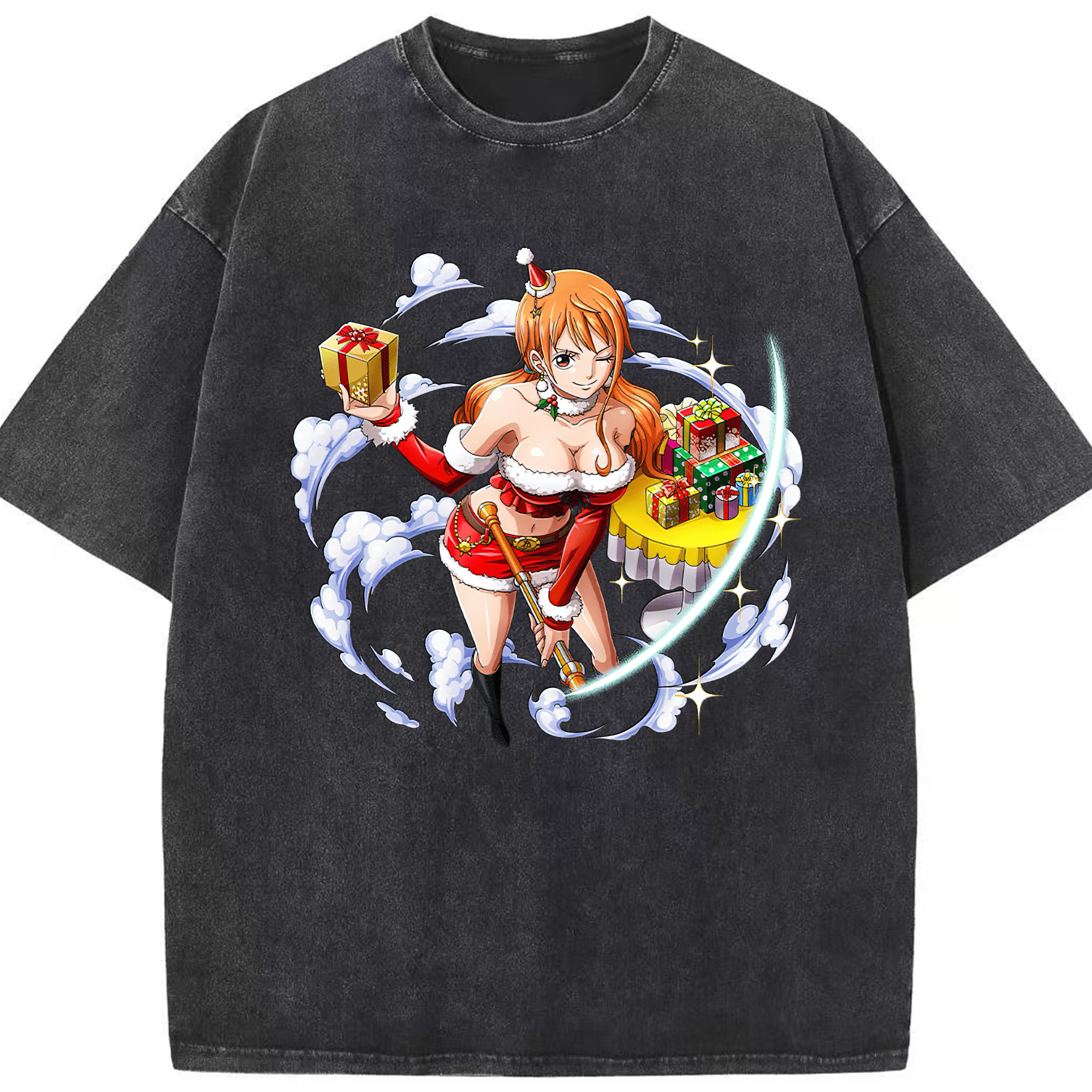 ワンピース ナミ ONE PIECE Nami 綿100% ヴィンテージ風 半袖Tシャツ（フロントプリント）