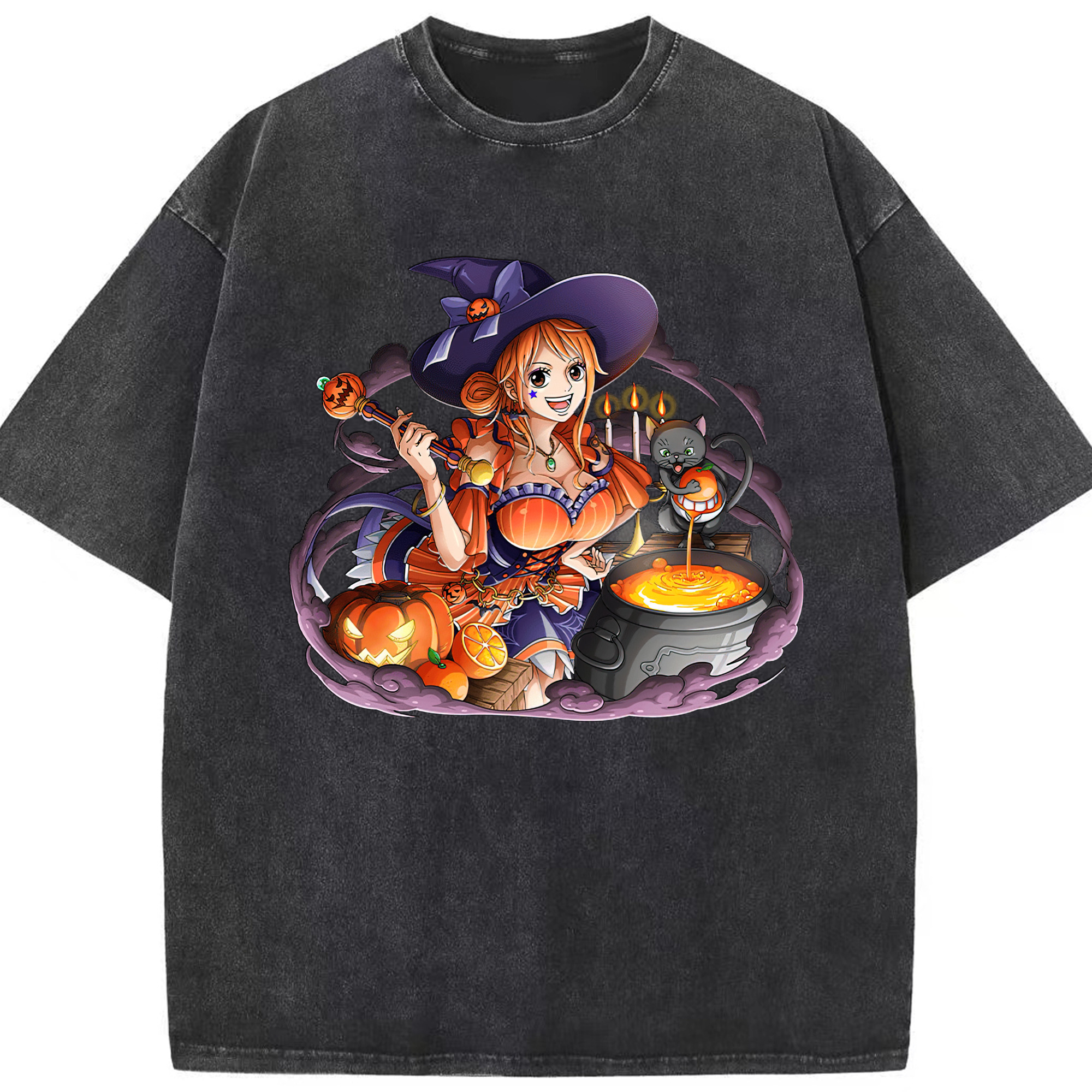 ワンピース ナミ ONE PIECE Nami 綿100% ヴィンテージ風 半袖Tシャツ（フロントプリント）