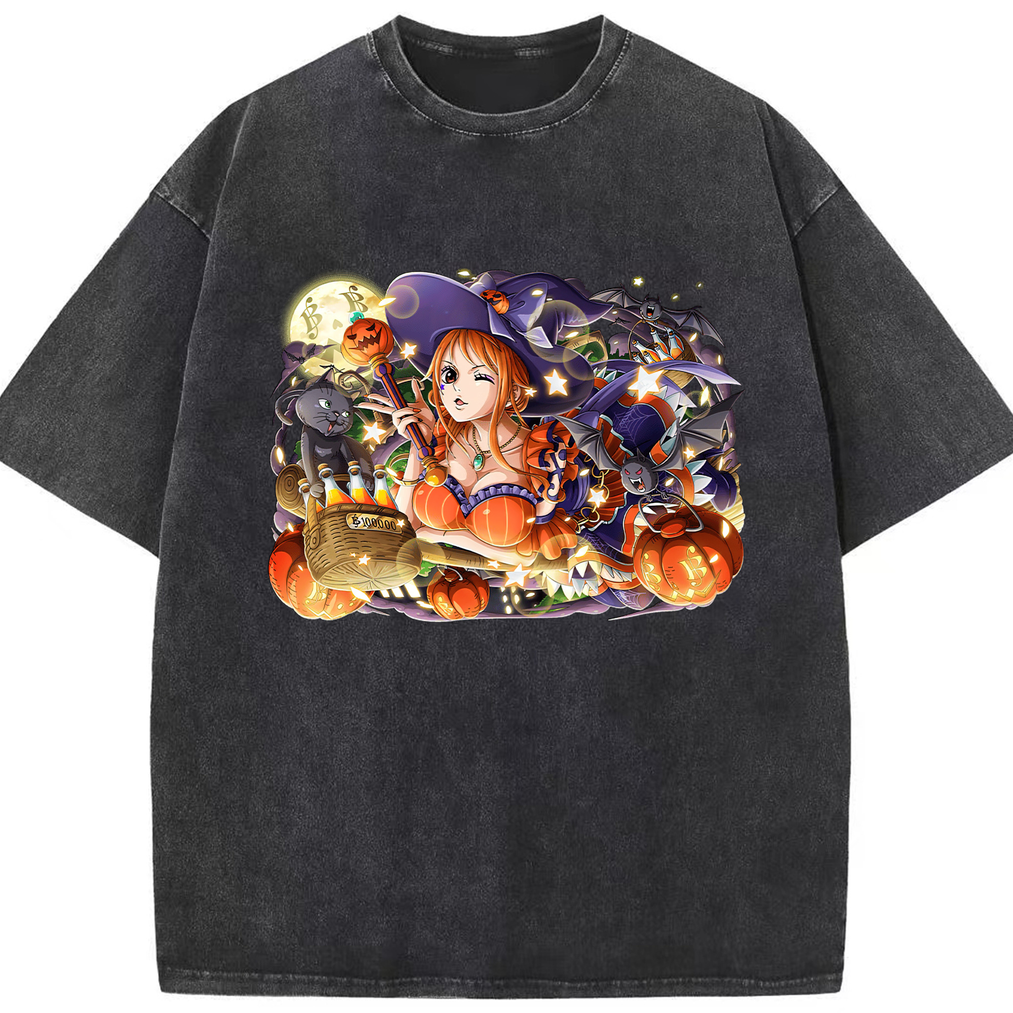 ワンピース ナミ ONE PIECE Nami 綿100% ヴィンテージ風 半袖Tシャツ（フロントプリント）