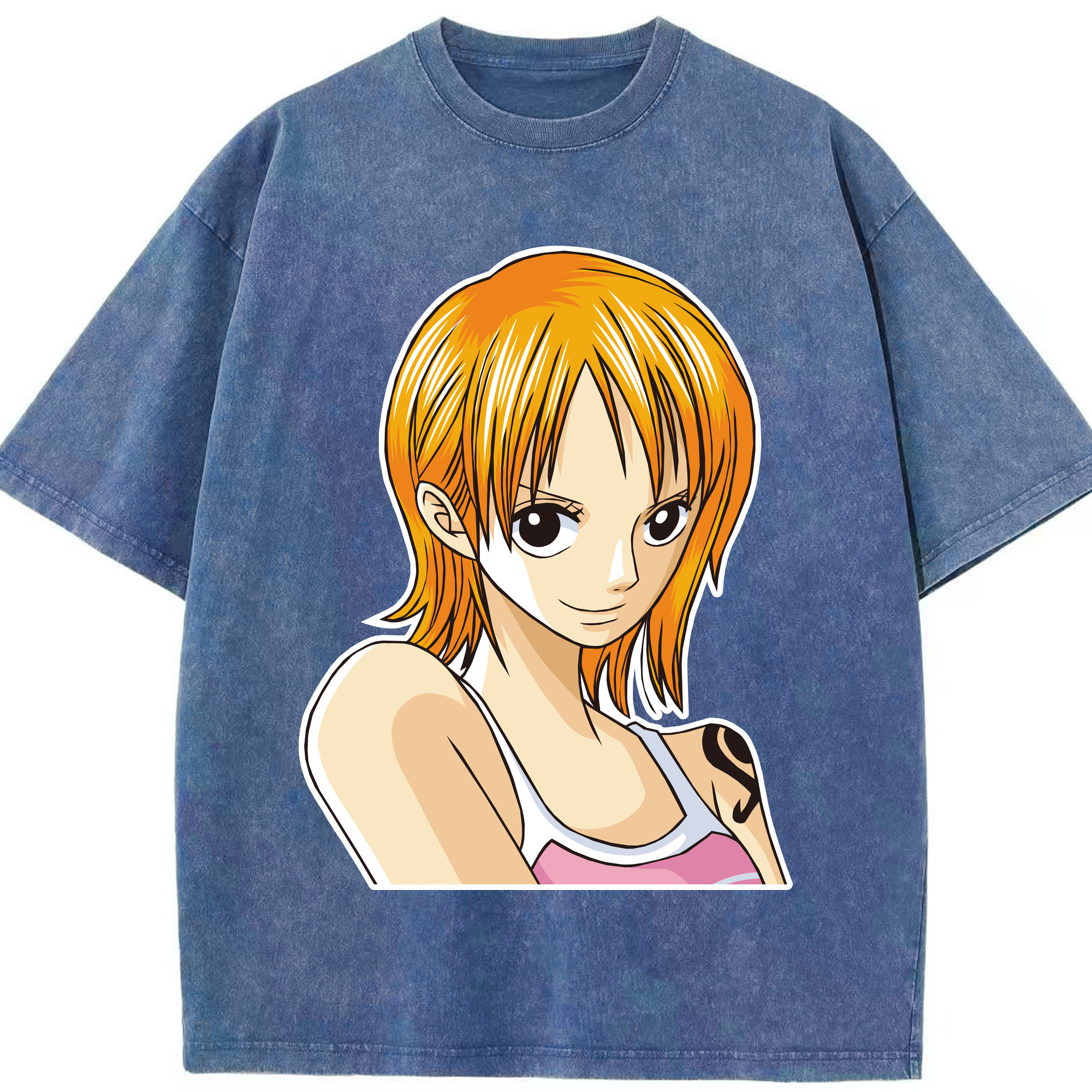 ワンピース ナミ ONE PIECE Nami 綿100% ヴィンテージ風 半袖Tシャツ（フロントプリント）