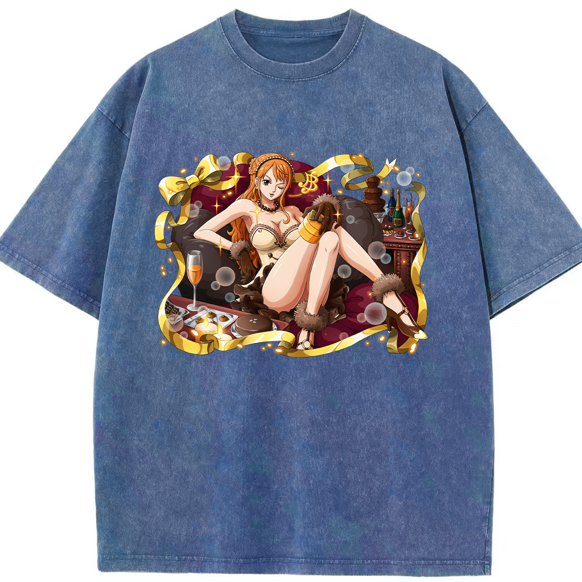 ワンピース ナミ ONE PIECE Nami 綿100% ヴィンテージ風 半袖Tシャツ（フロントプリント）