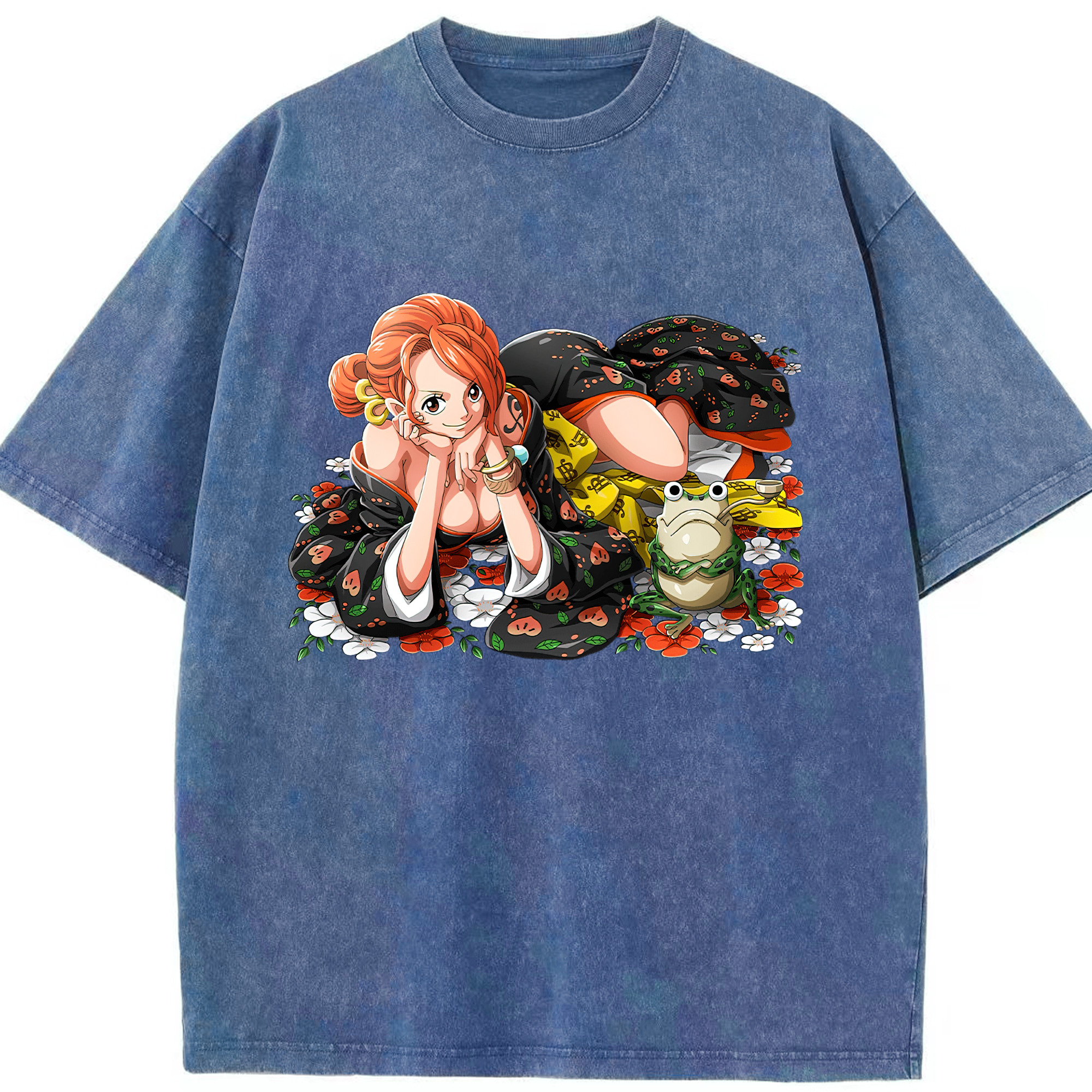 ワンピース ナミ ONE PIECE Nami 綿100% ヴィンテージ風 半袖Tシャツ（フロントプリント）
