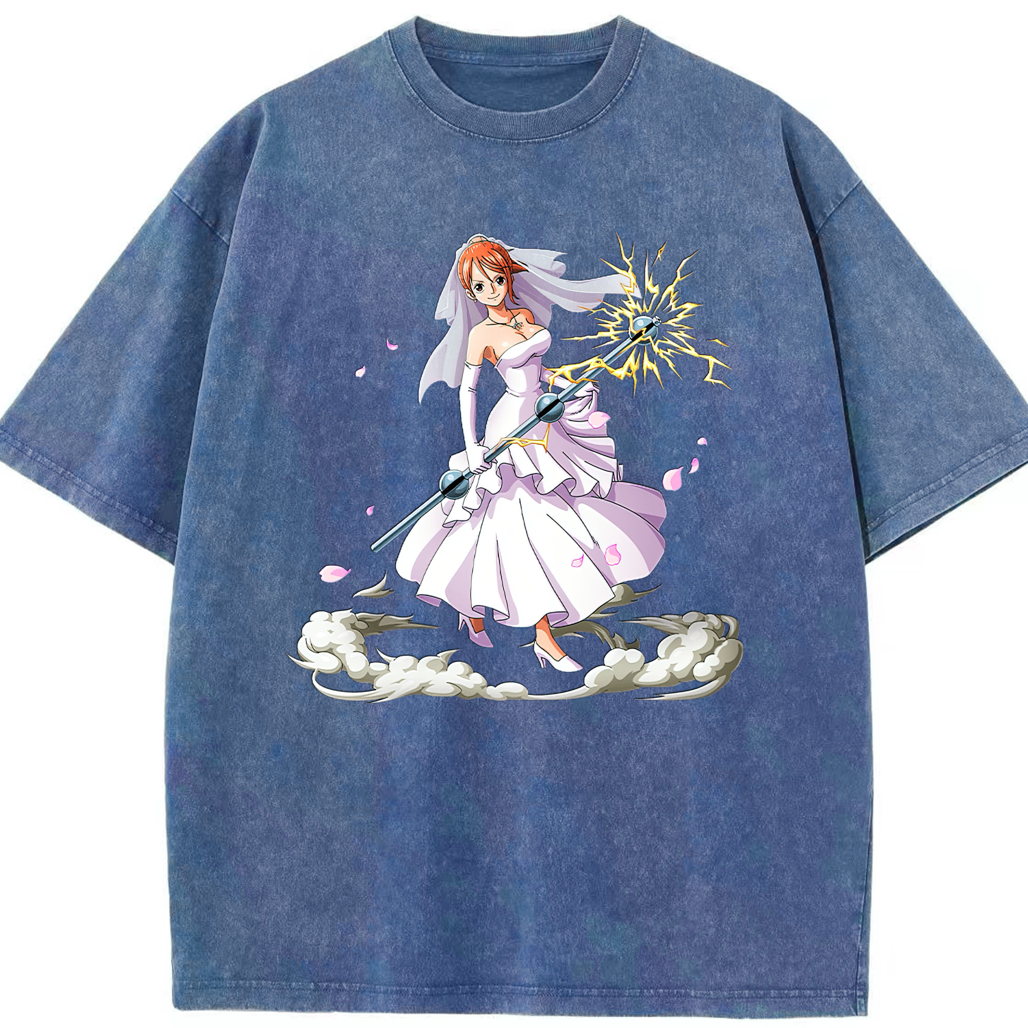 ワンピース ナミ ONE PIECE Nami 綿100% ヴィンテージ風 半袖Tシャツ（フロントプリント）