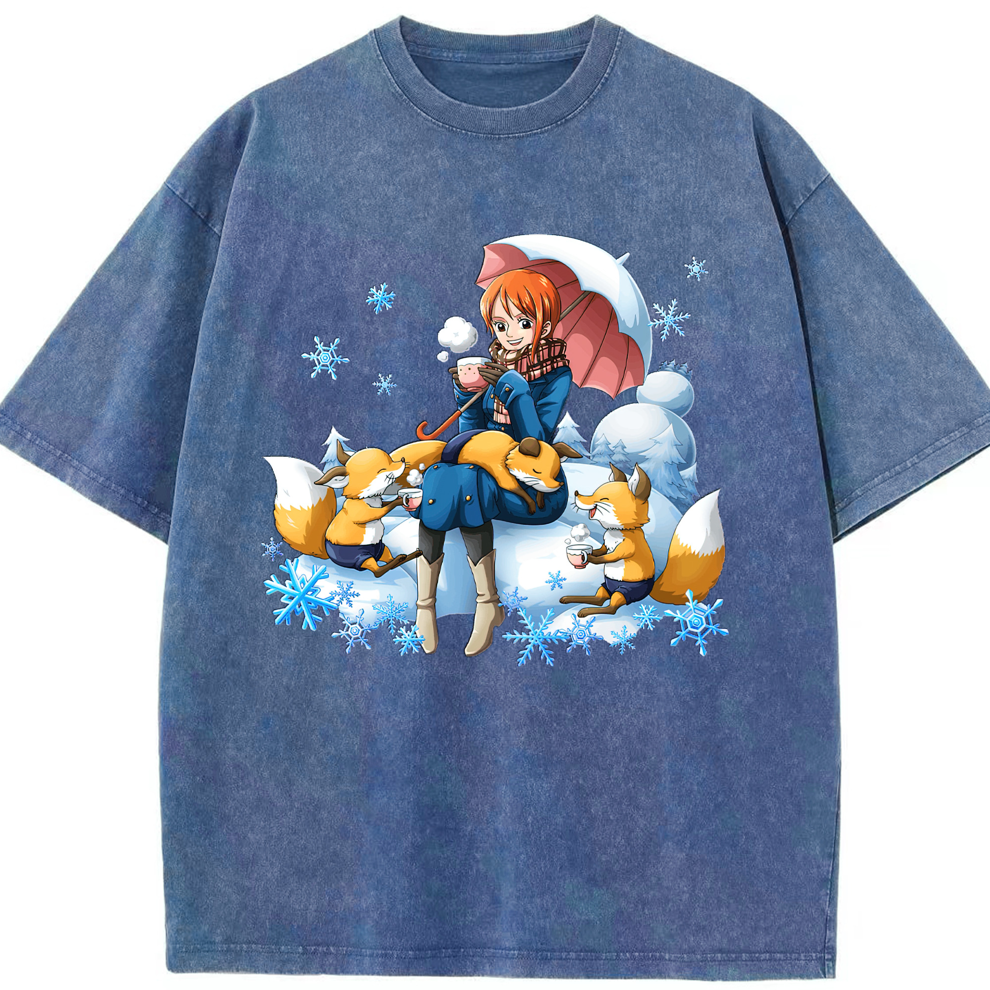 ワンピース ナミ ONE PIECE Nami 綿100% ヴィンテージ風 半袖Tシャツ（フロントプリント）