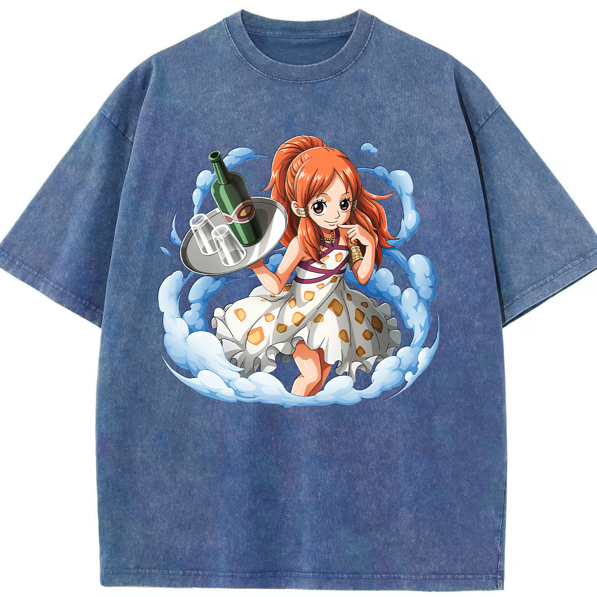 ワンピース ナミ ONE PIECE Nami 綿100% ヴィンテージ風 半袖Tシャツ（フロントプリント）