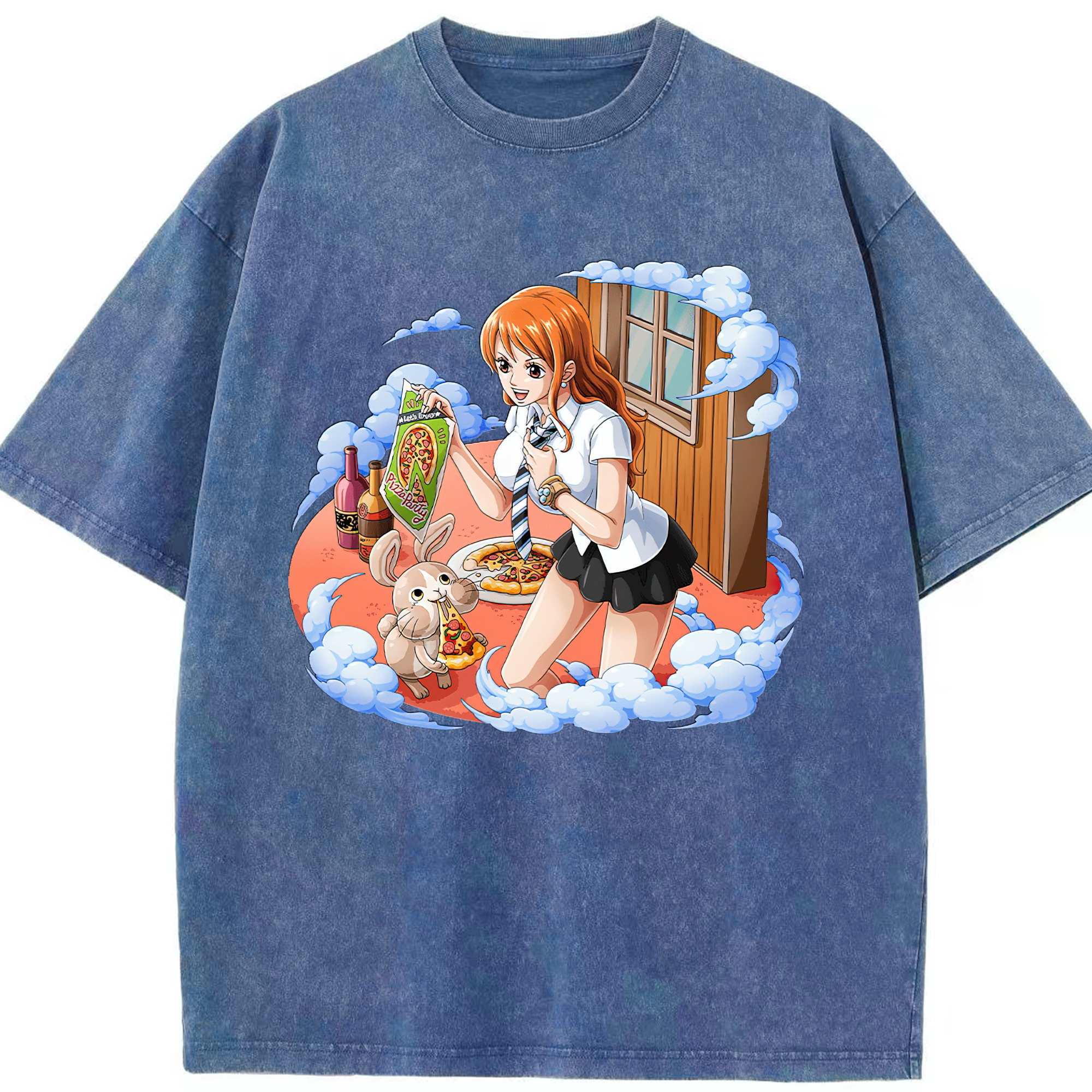 ワンピース ナミ ONE PIECE Nami 綿100% ヴィンテージ風 半袖Tシャツ（フロントプリント）