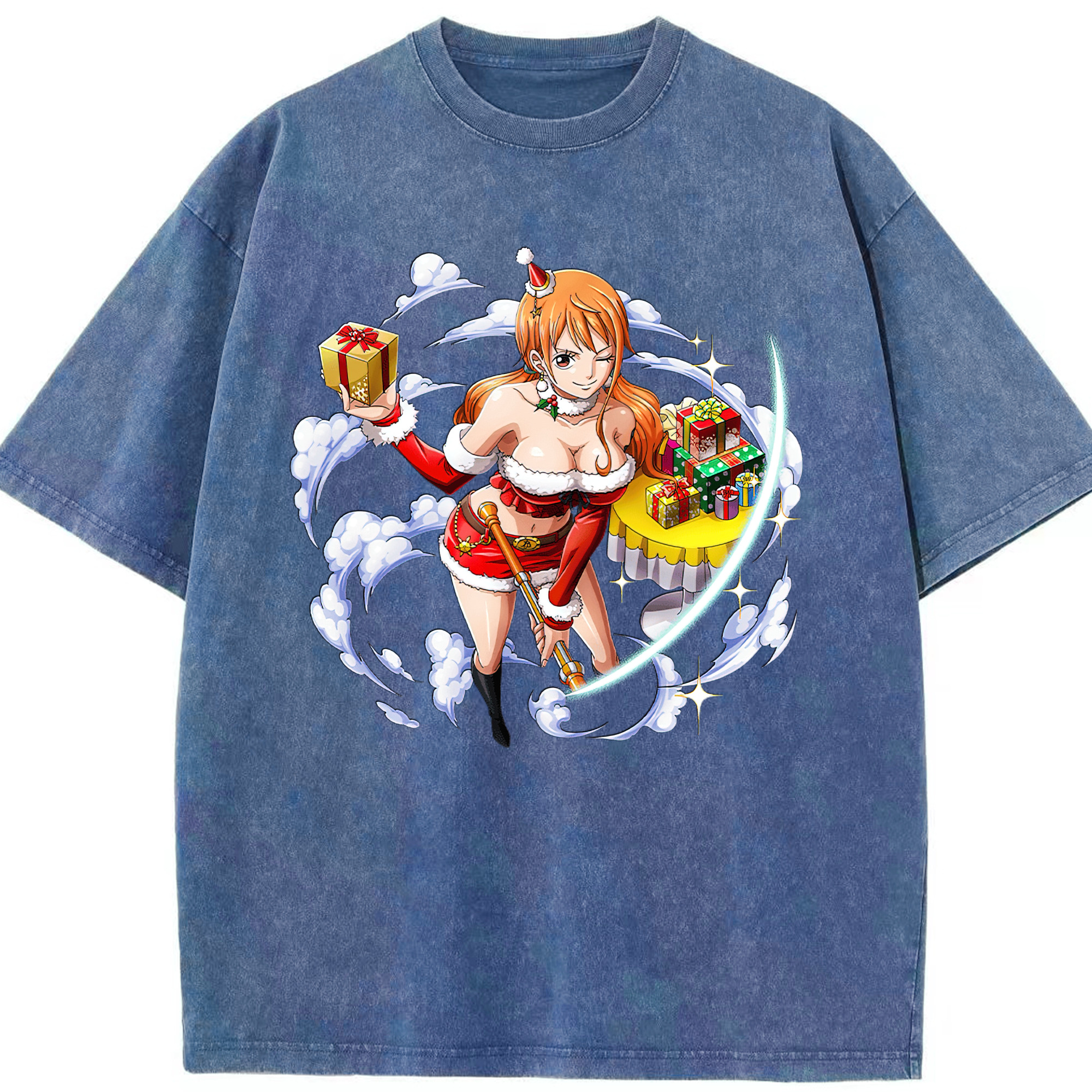 ワンピース ナミ ONE PIECE Nami 綿100% ヴィンテージ風 半袖Tシャツ（フロントプリント）