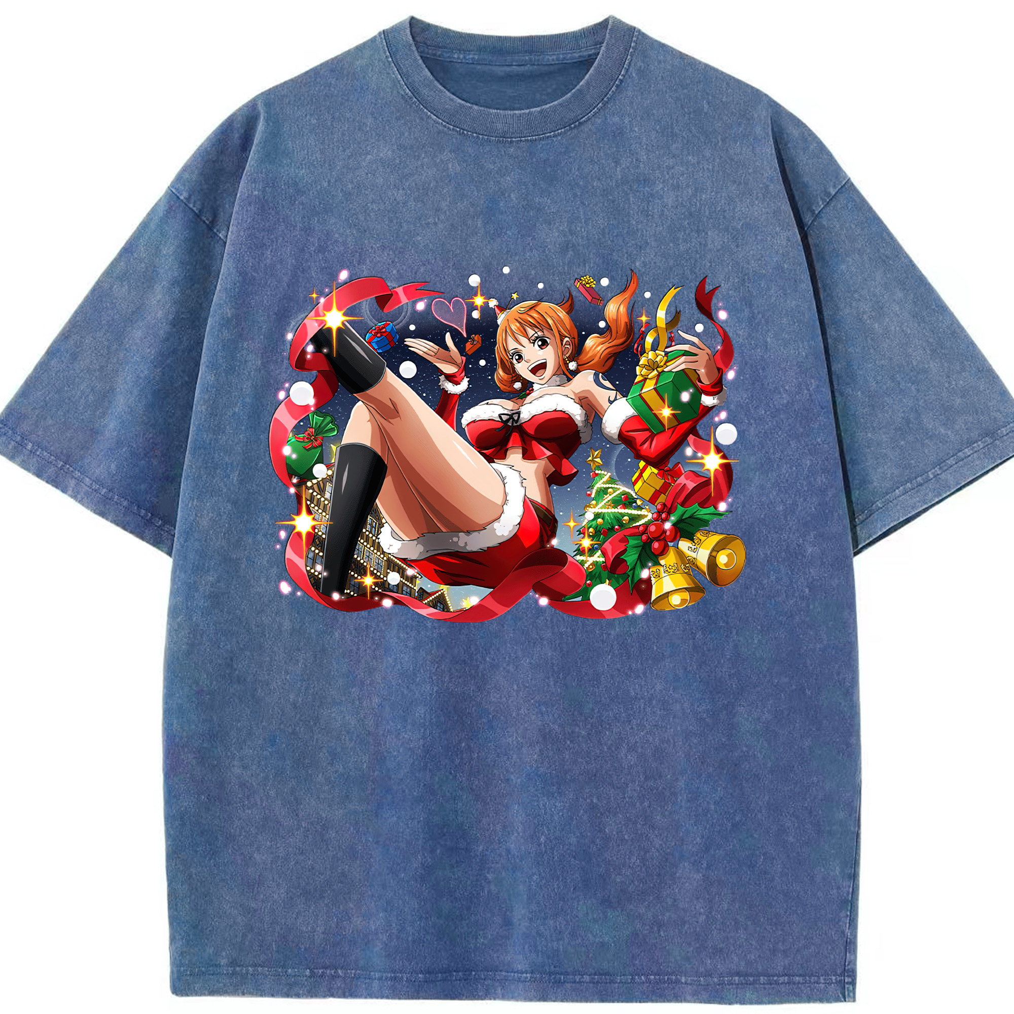 ワンピース ナミ ONE PIECE Nami 綿100% ヴィンテージ風 半袖Tシャツ（フロントプリント）