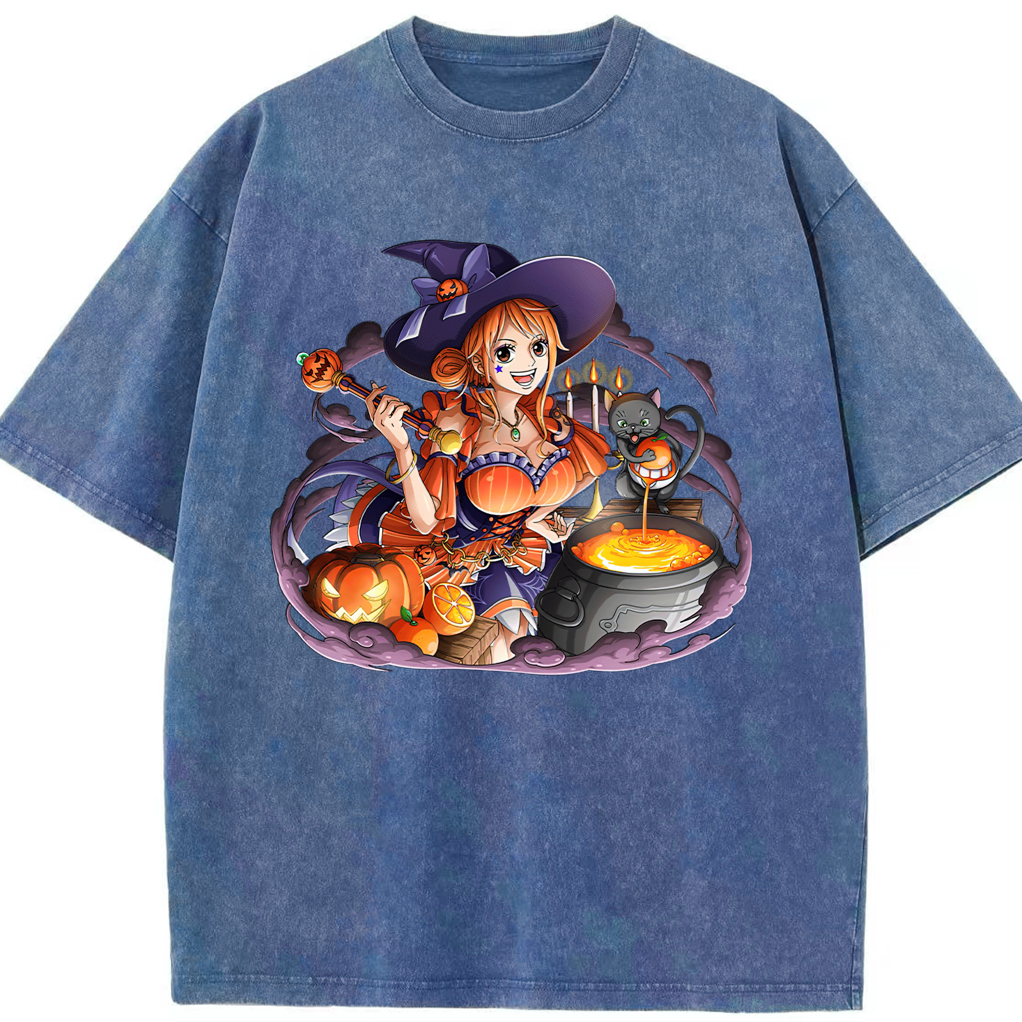 ワンピース ナミ ONE PIECE Nami 綿100% ヴィンテージ風 半袖Tシャツ（フロントプリント）