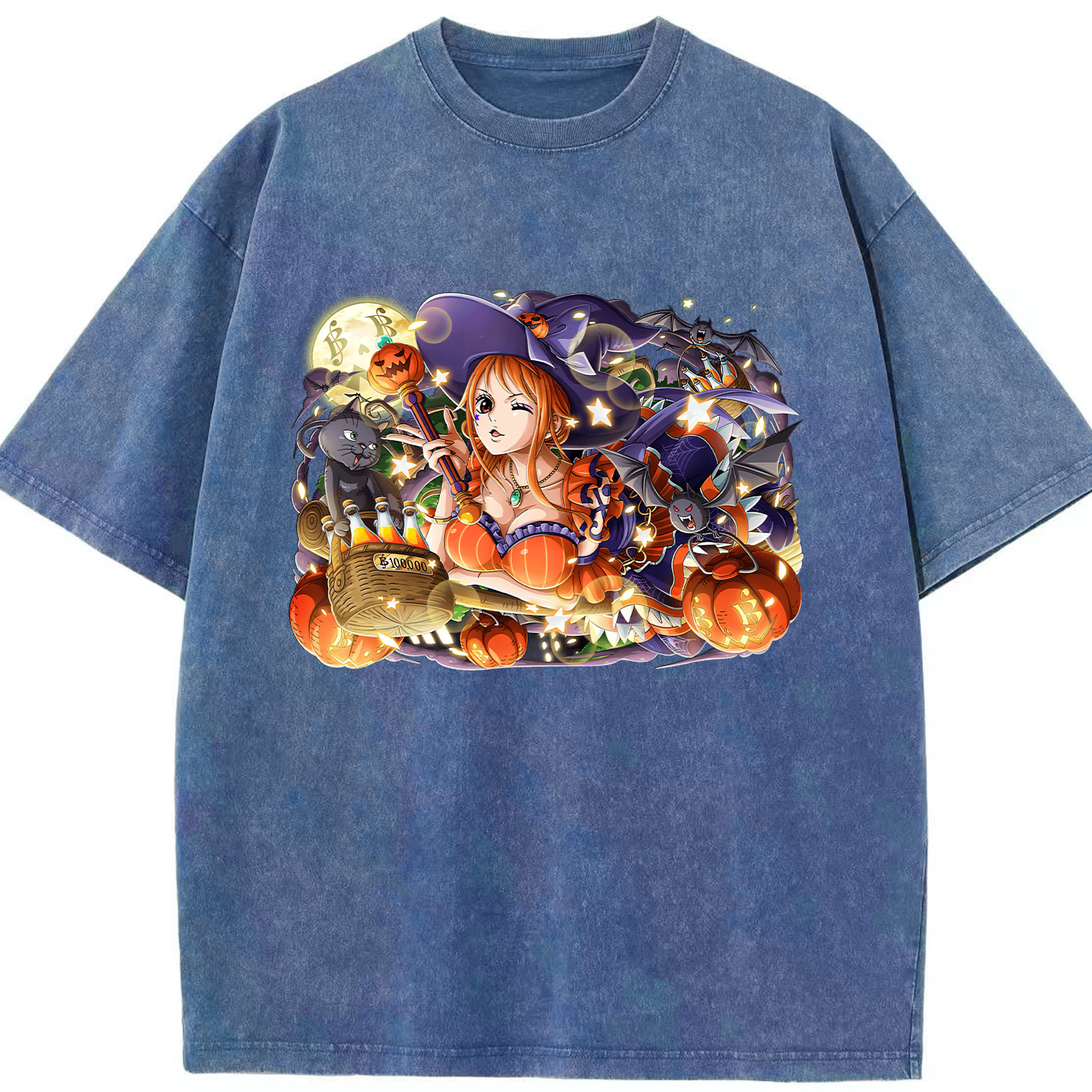 ワンピース ナミ ONE PIECE Nami 綿100% ヴィンテージ風 半袖Tシャツ（フロントプリント）