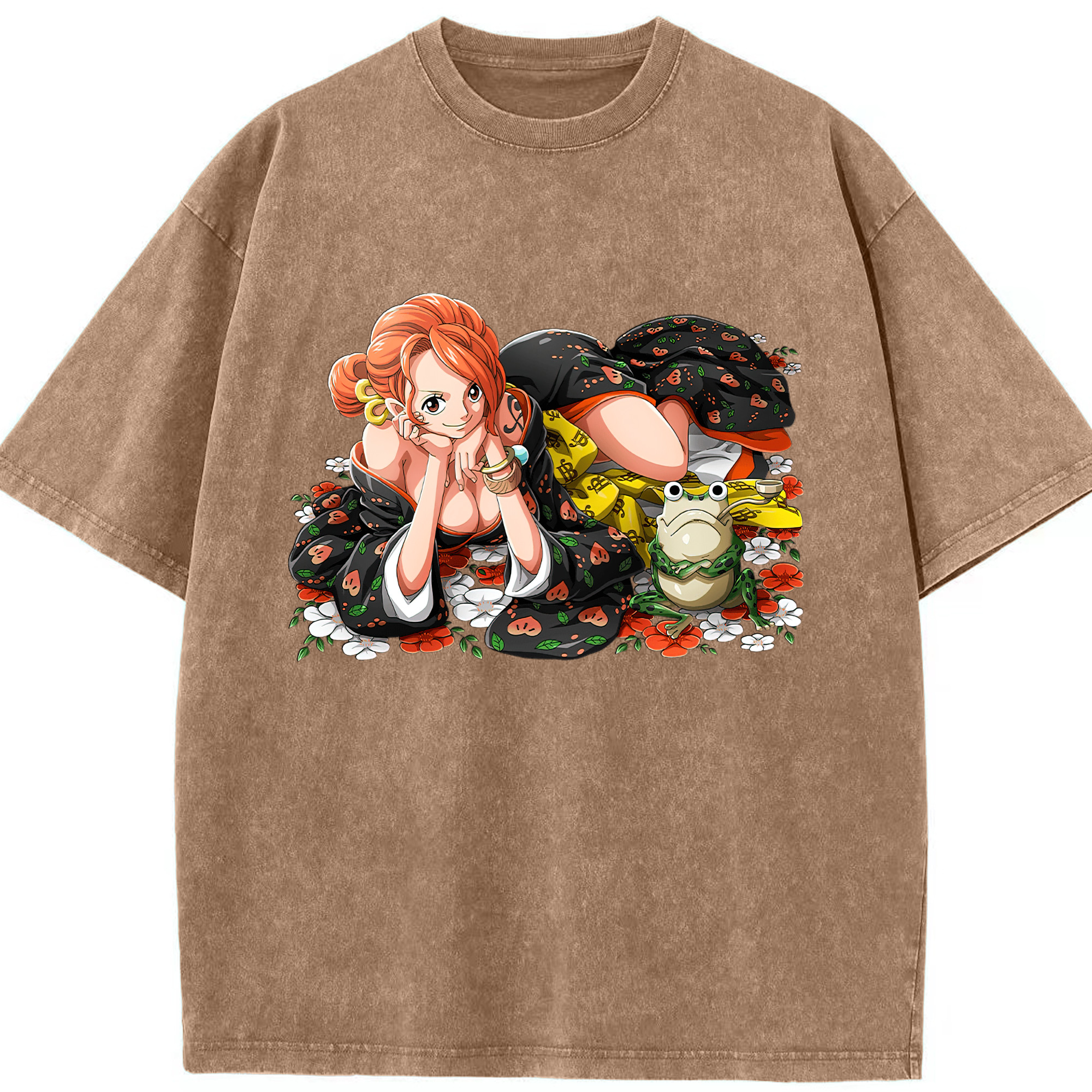 ワンピース ナミ ONE PIECE Nami 綿100% ヴィンテージ風 半袖Tシャツ（フロントプリント）