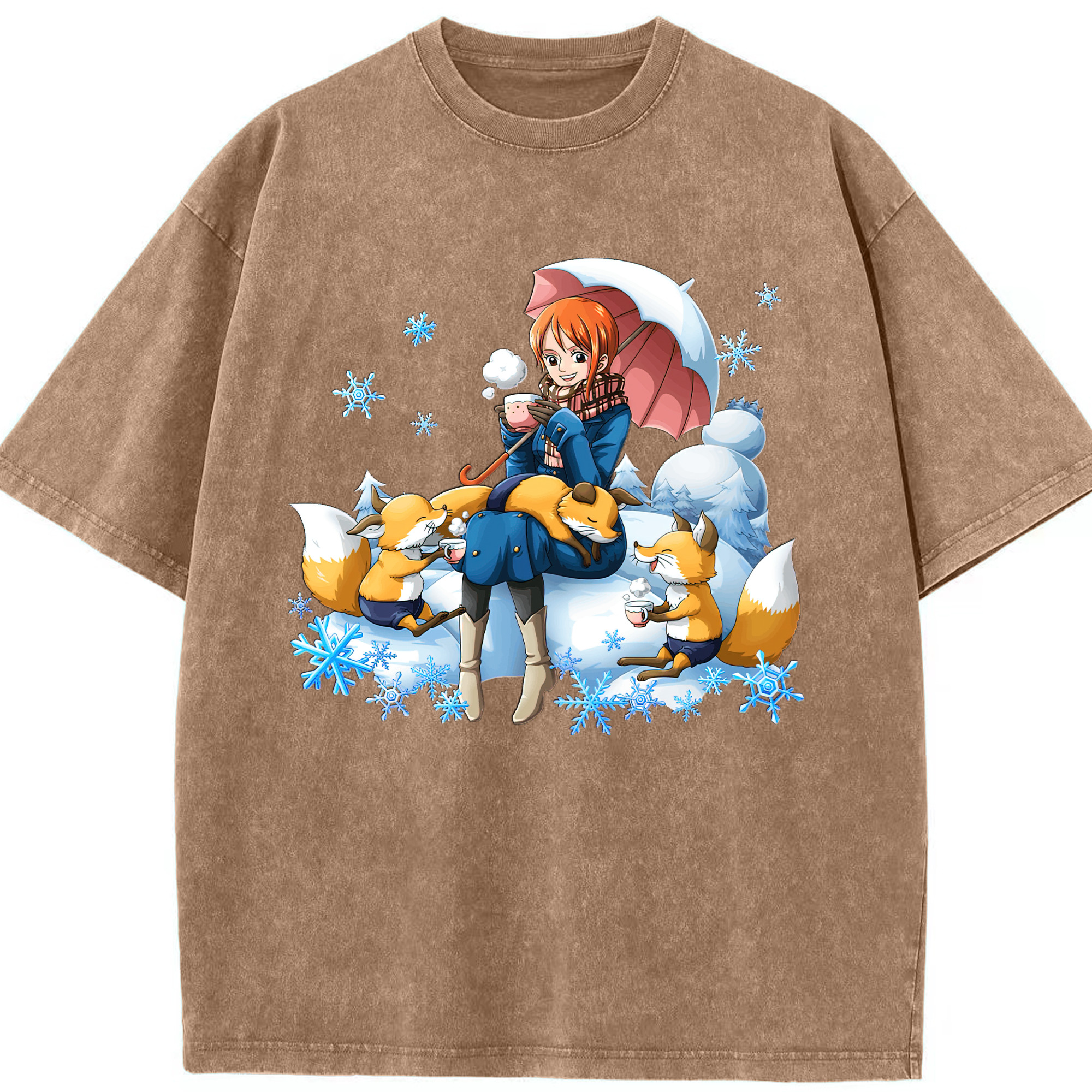 ワンピース ナミ ONE PIECE Nami 綿100% ヴィンテージ風 半袖Tシャツ（フロントプリント）