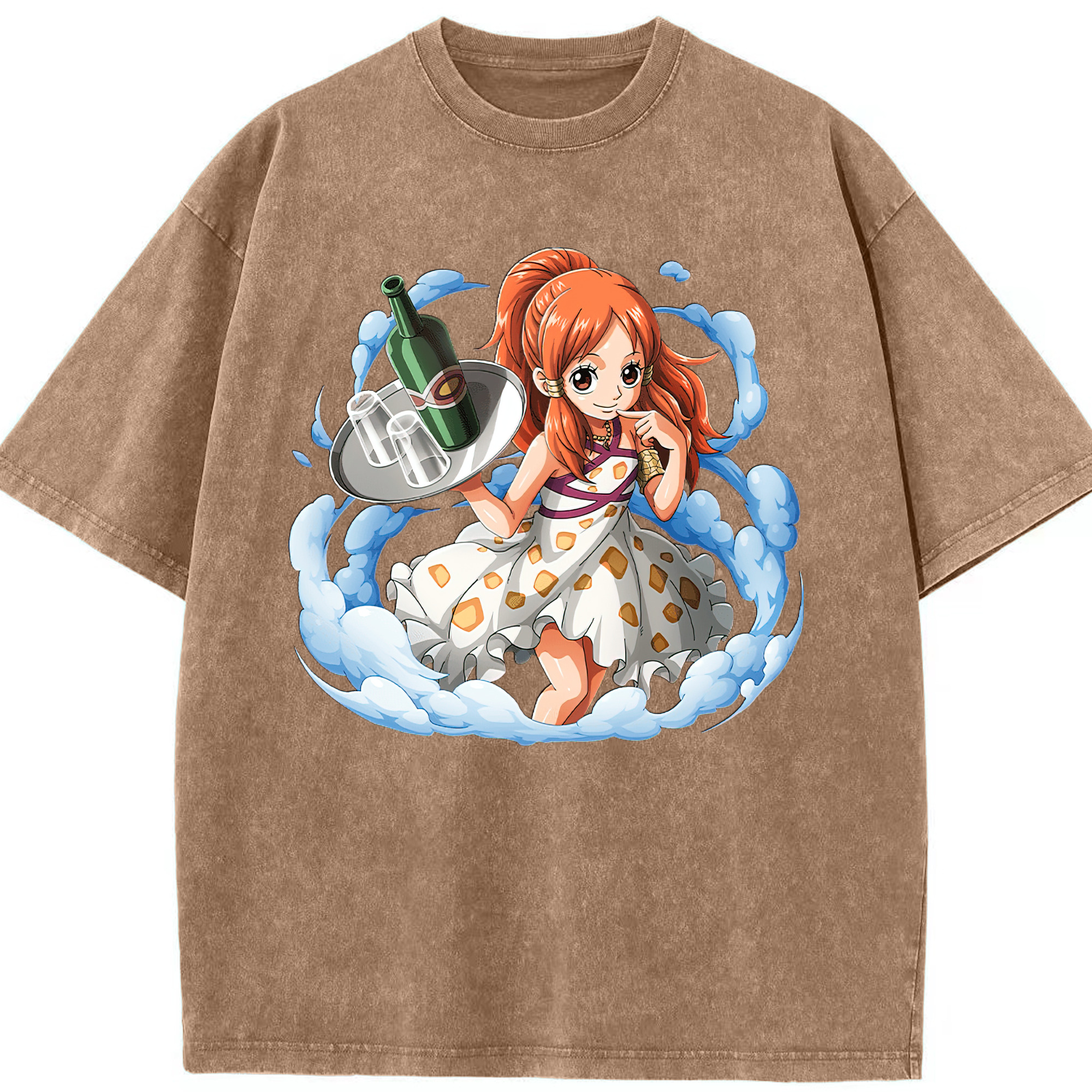 ワンピース ナミ ONE PIECE Nami 綿100% ヴィンテージ風 半袖Tシャツ（フロントプリント）