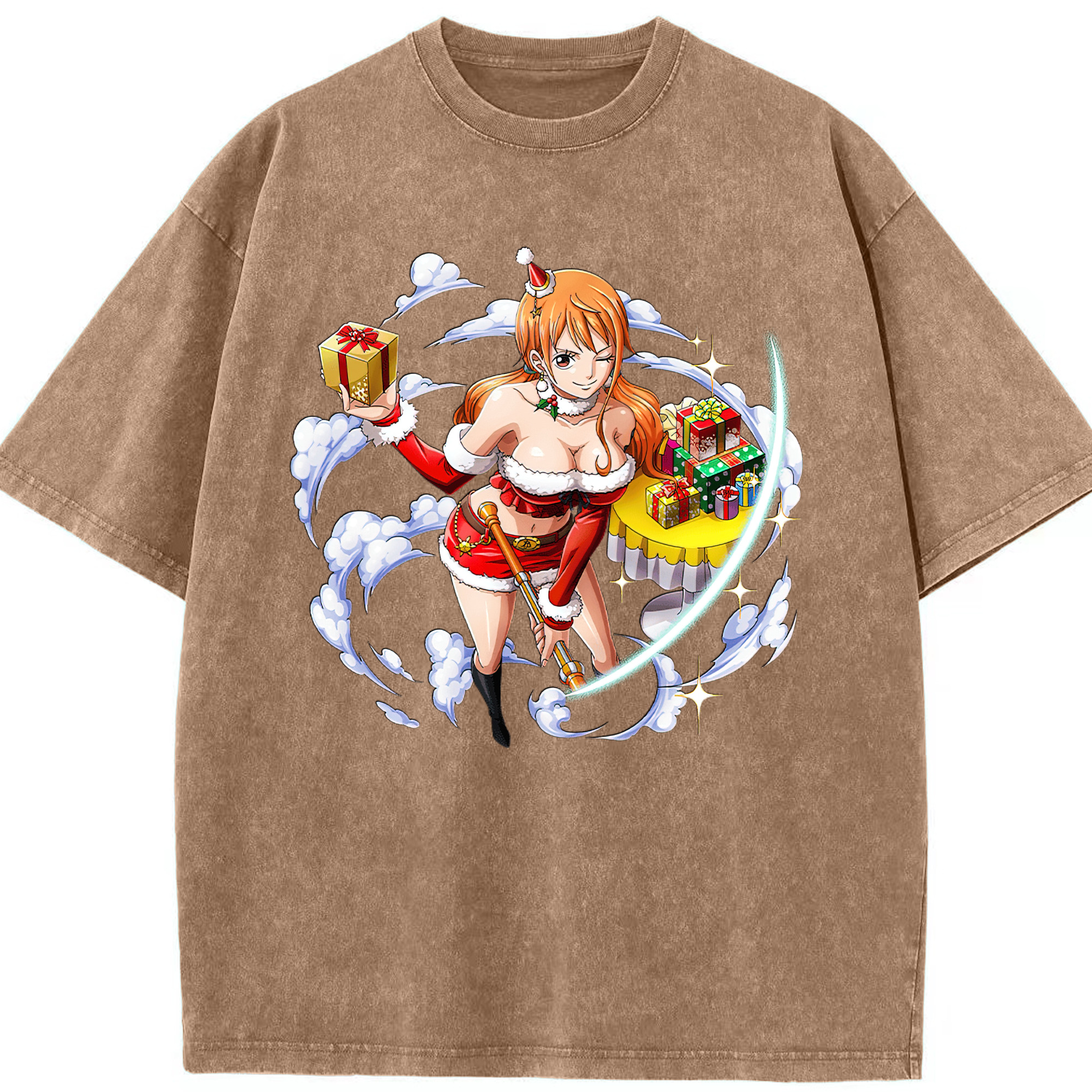 ワンピース ナミ ONE PIECE Nami 綿100% ヴィンテージ風 半袖Tシャツ（フロントプリント）