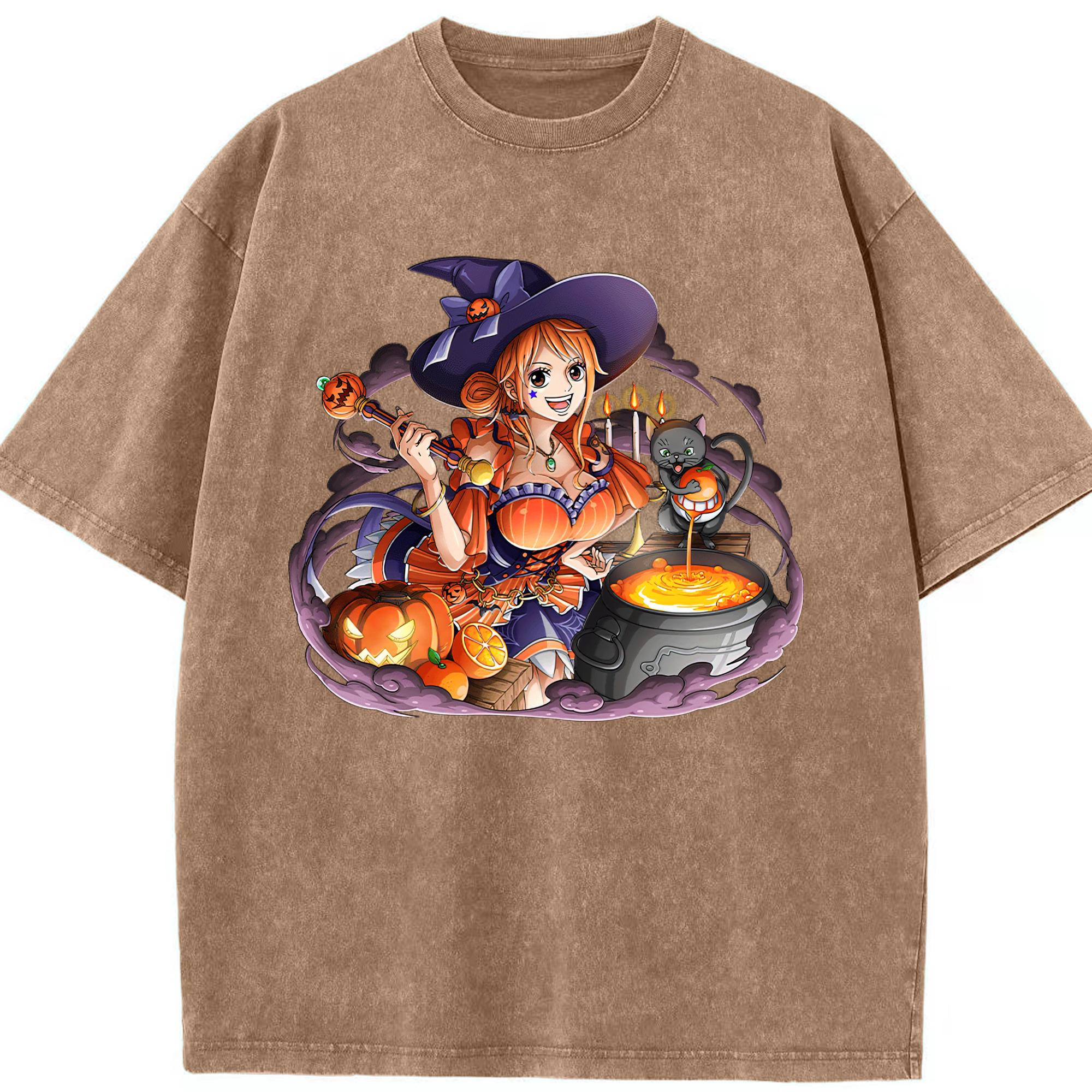 ワンピース ナミ ONE PIECE Nami 綿100% ヴィンテージ風 半袖Tシャツ（フロントプリント）
